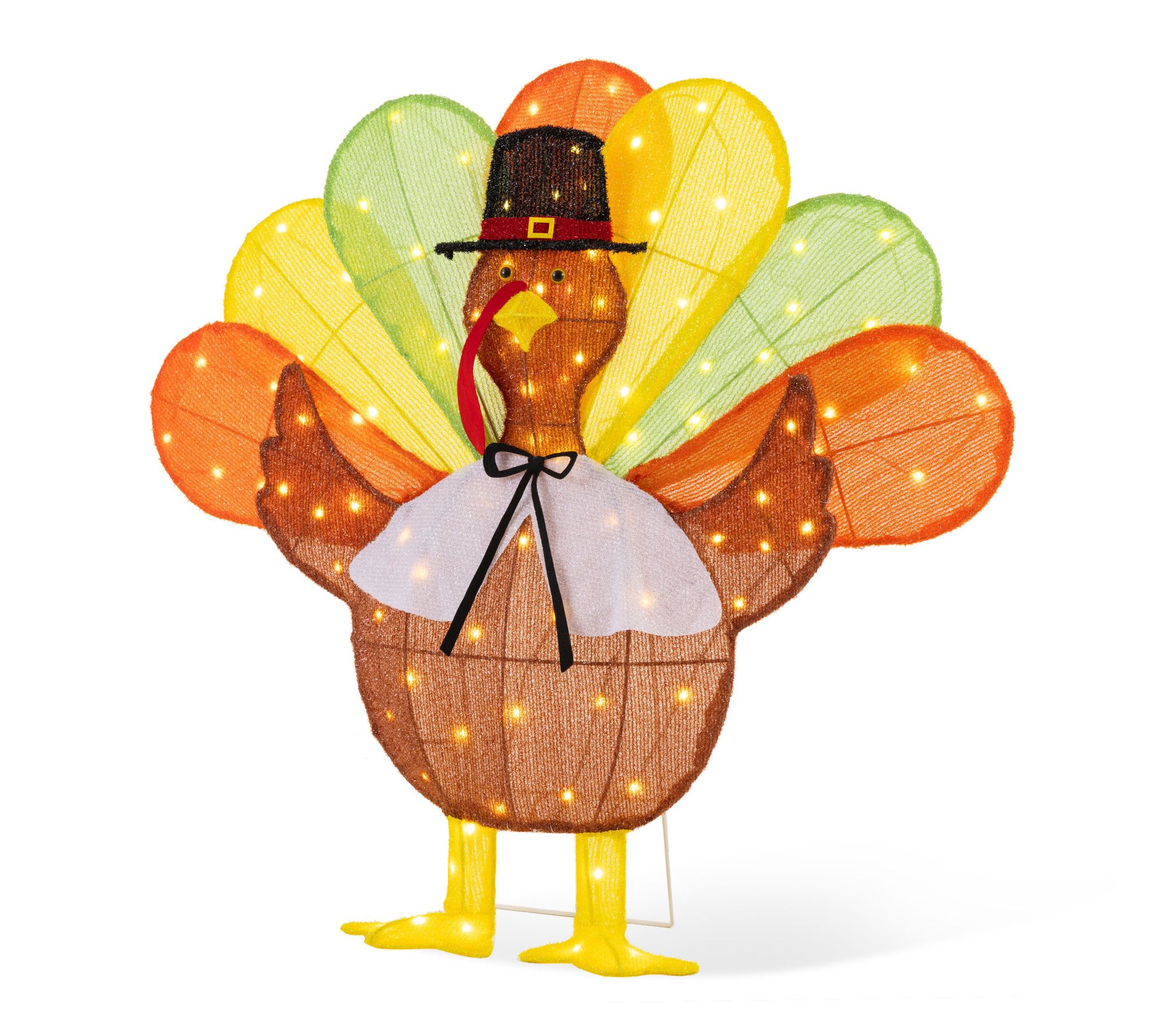 Glitzhome 35.5"L Thanksgiving Lighted Turkey Outdoor Decor