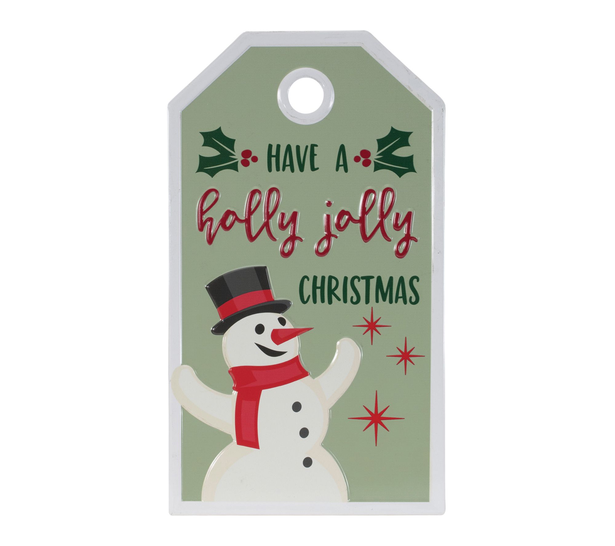 Melrose Metal Snowman Christmas Sentiment Tag 16"H