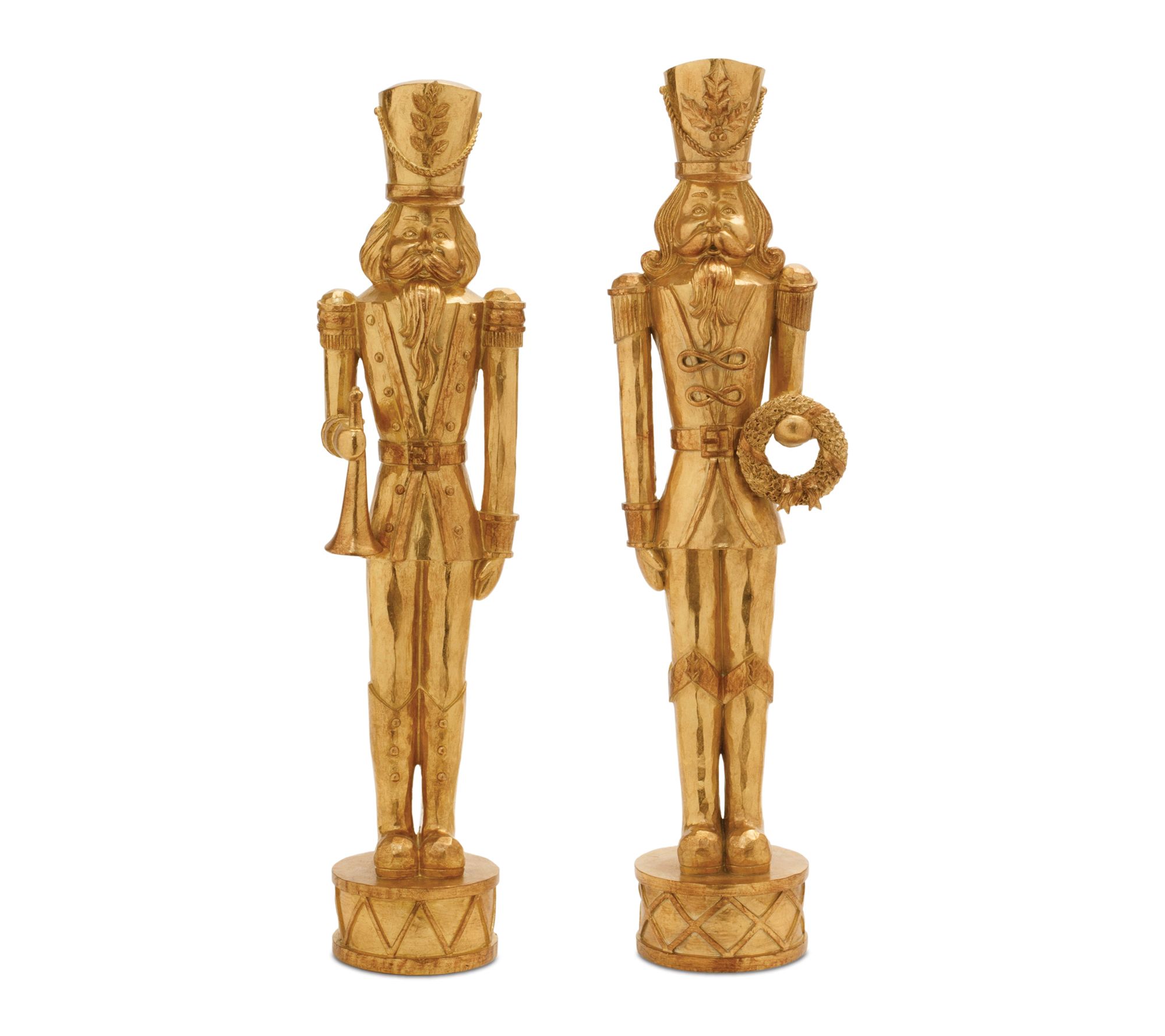 Melrose Gold Holiday Nutcracker Statue (Set of 2)