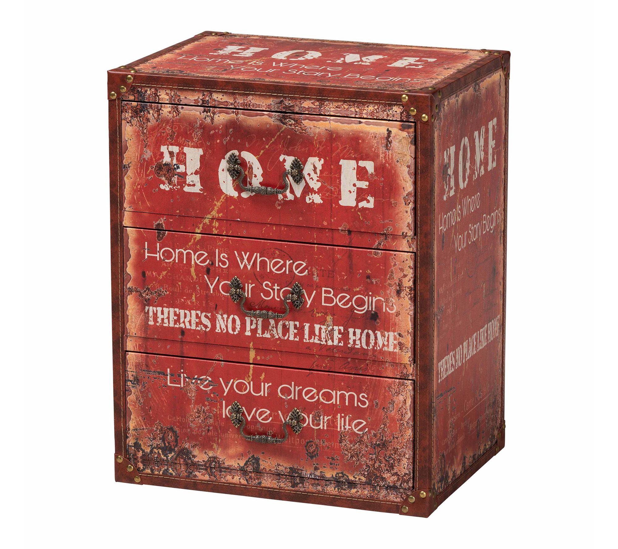Baxton Studio Lorand Faux Leather and Wood Storage Trunk
