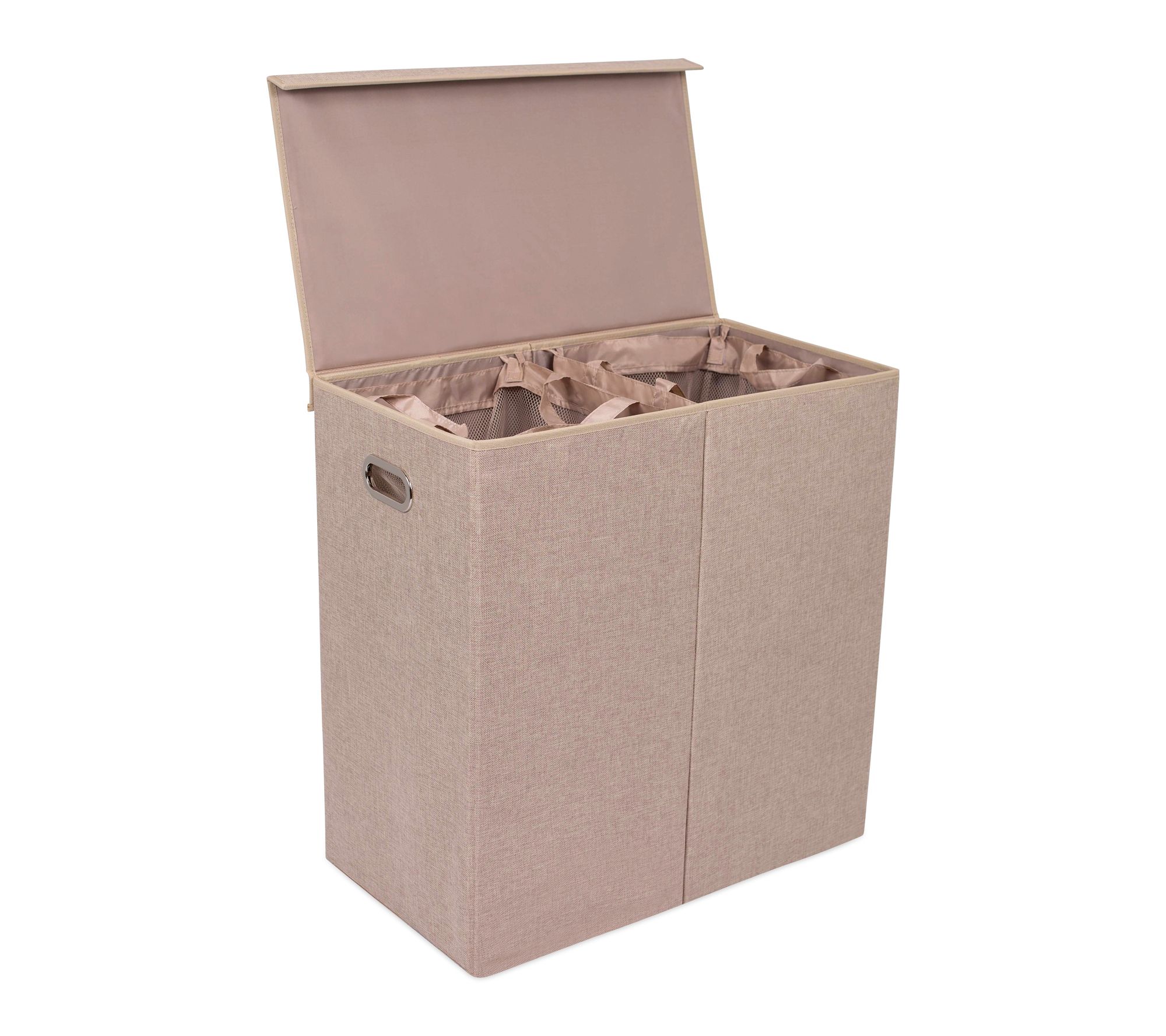 BirdRock Home Tall Double Laundry Hamper with Lid