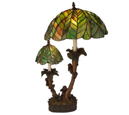 Tiffany Style Palm Tree Table Lamp - QVC.com