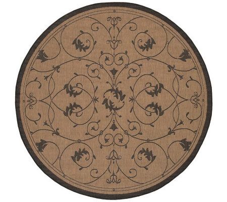 Couristan Recife Veranda Indoor/Outdoor 8'6"Diam Round Rug