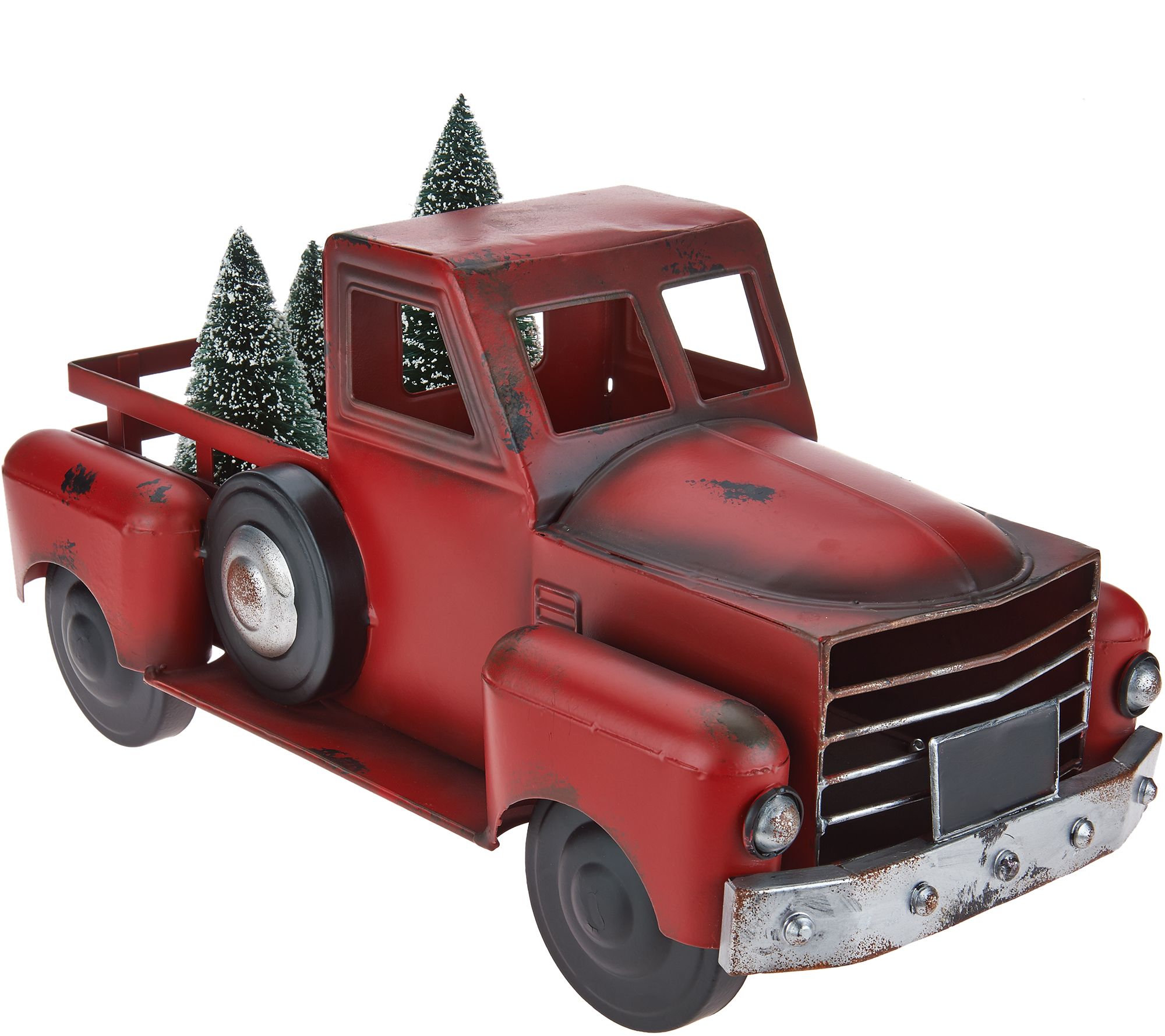 vintage metal red truck