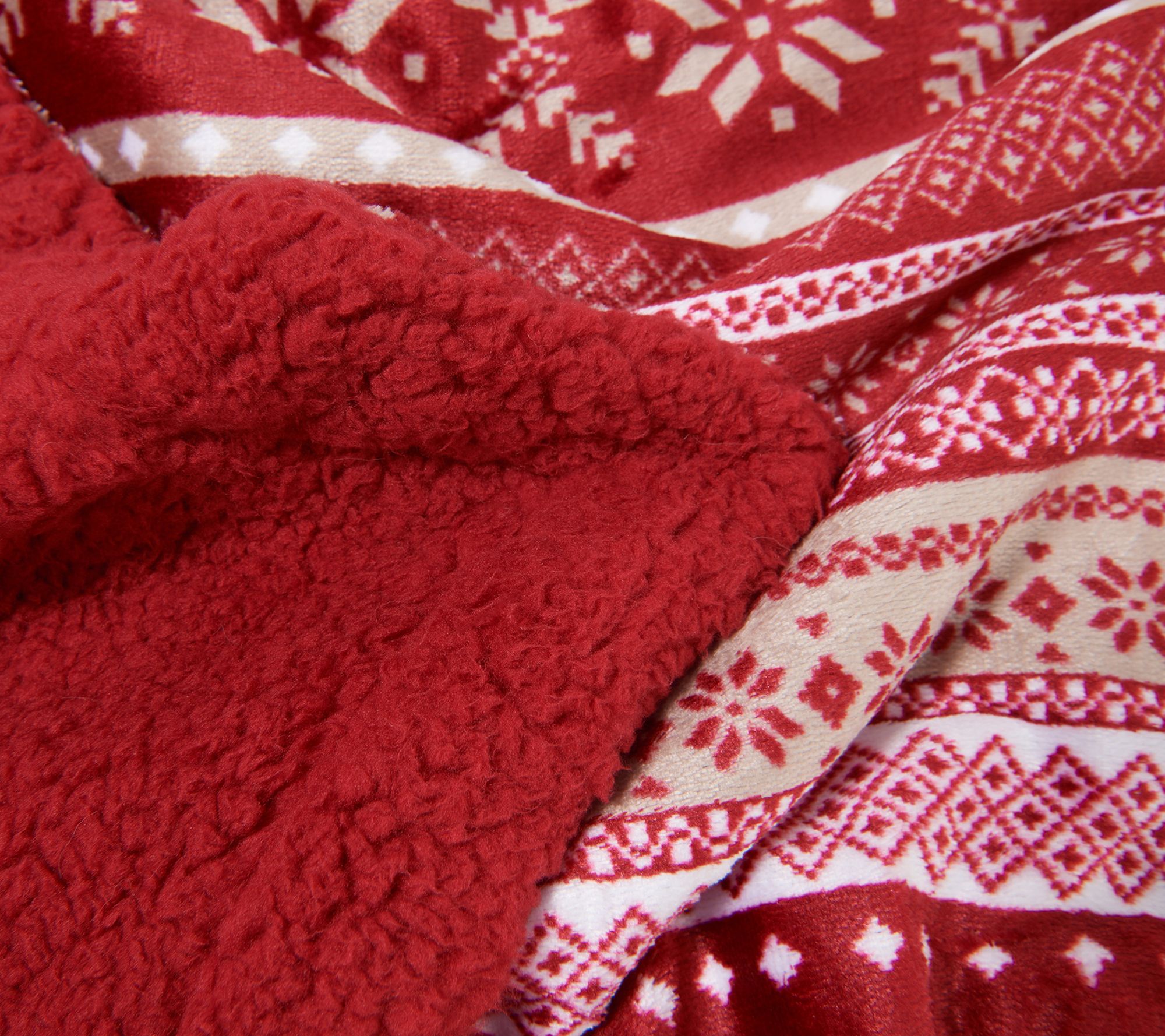 Berkshire (2) Std/QN Velvet Soft Fair Isle Print Pillow Shams