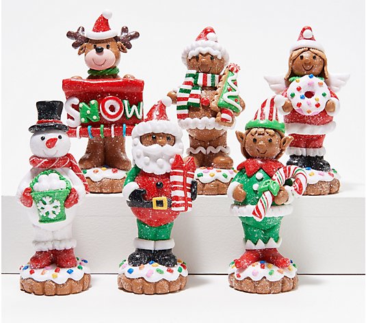 6-Piece Holiday Figures by Valerie