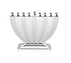 Copa Judaica Frosted Stripes Crystal Menorah