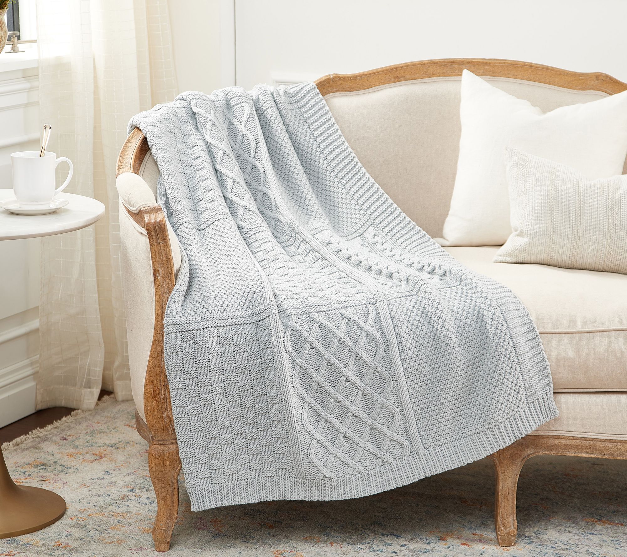 Home Reflections Oversized Knit Throw - QVC.com