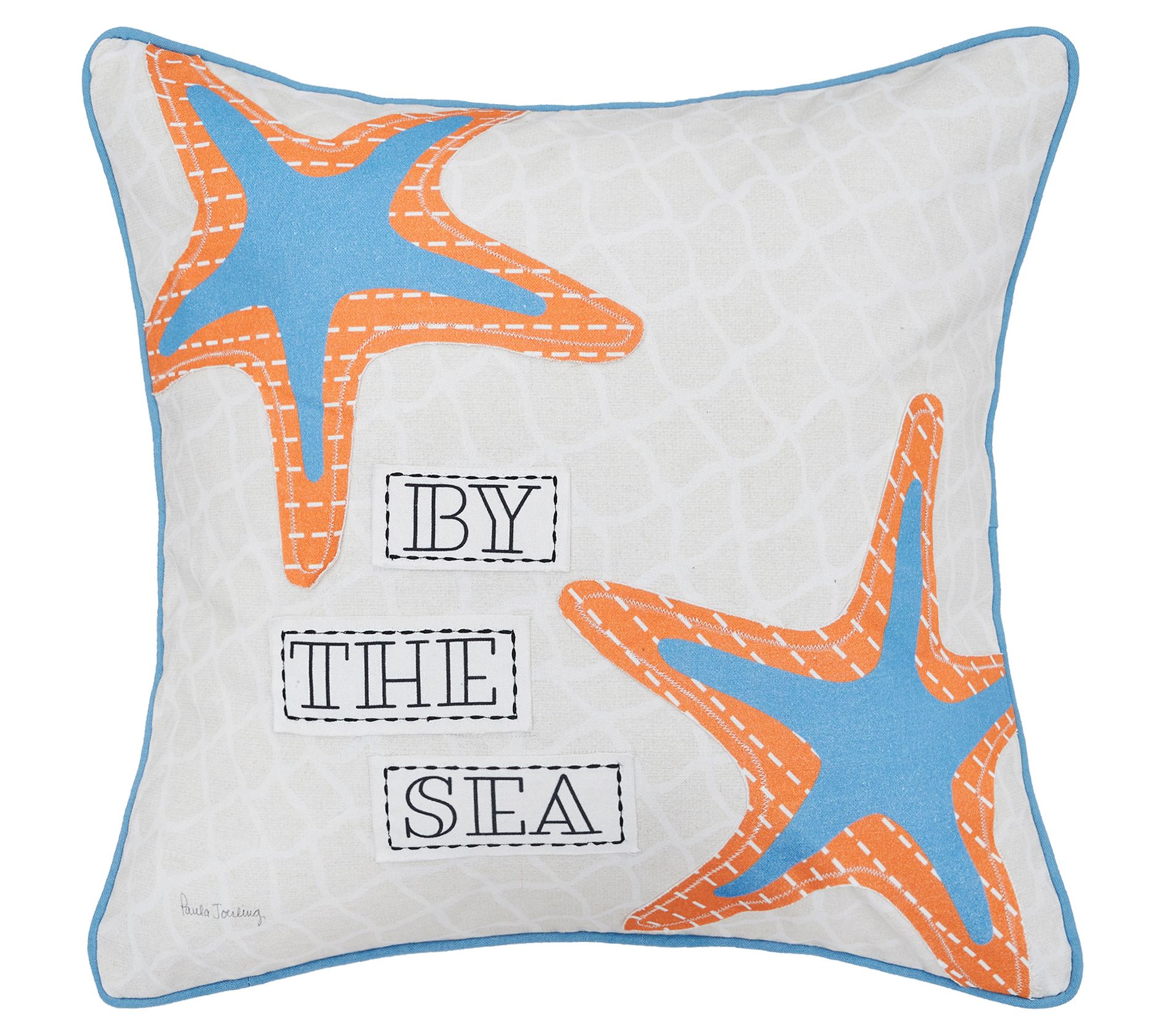 C&F Home 18" x 18" Starfish By The Sea PrintedThrow Pillow