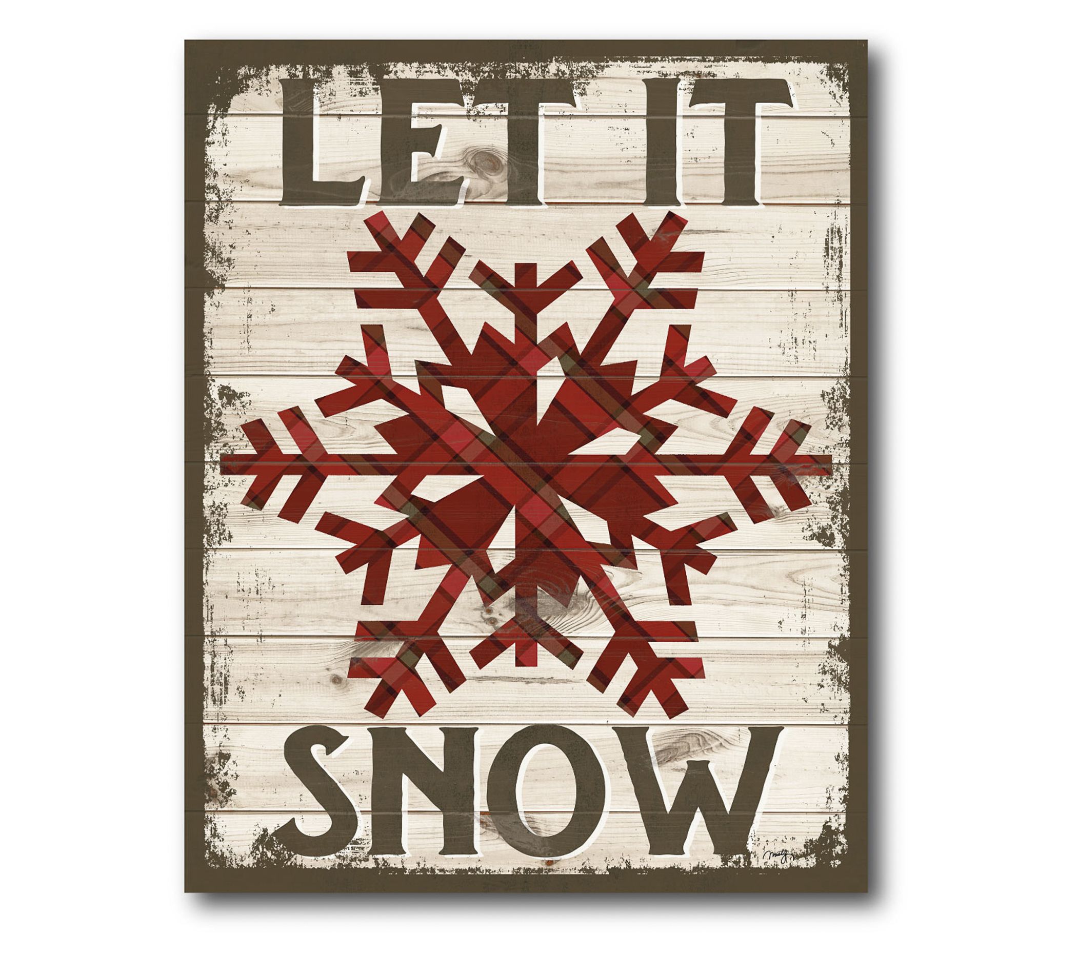 Courtside Marke t Plaid Christm as II 16x20 Can vas Wall Art