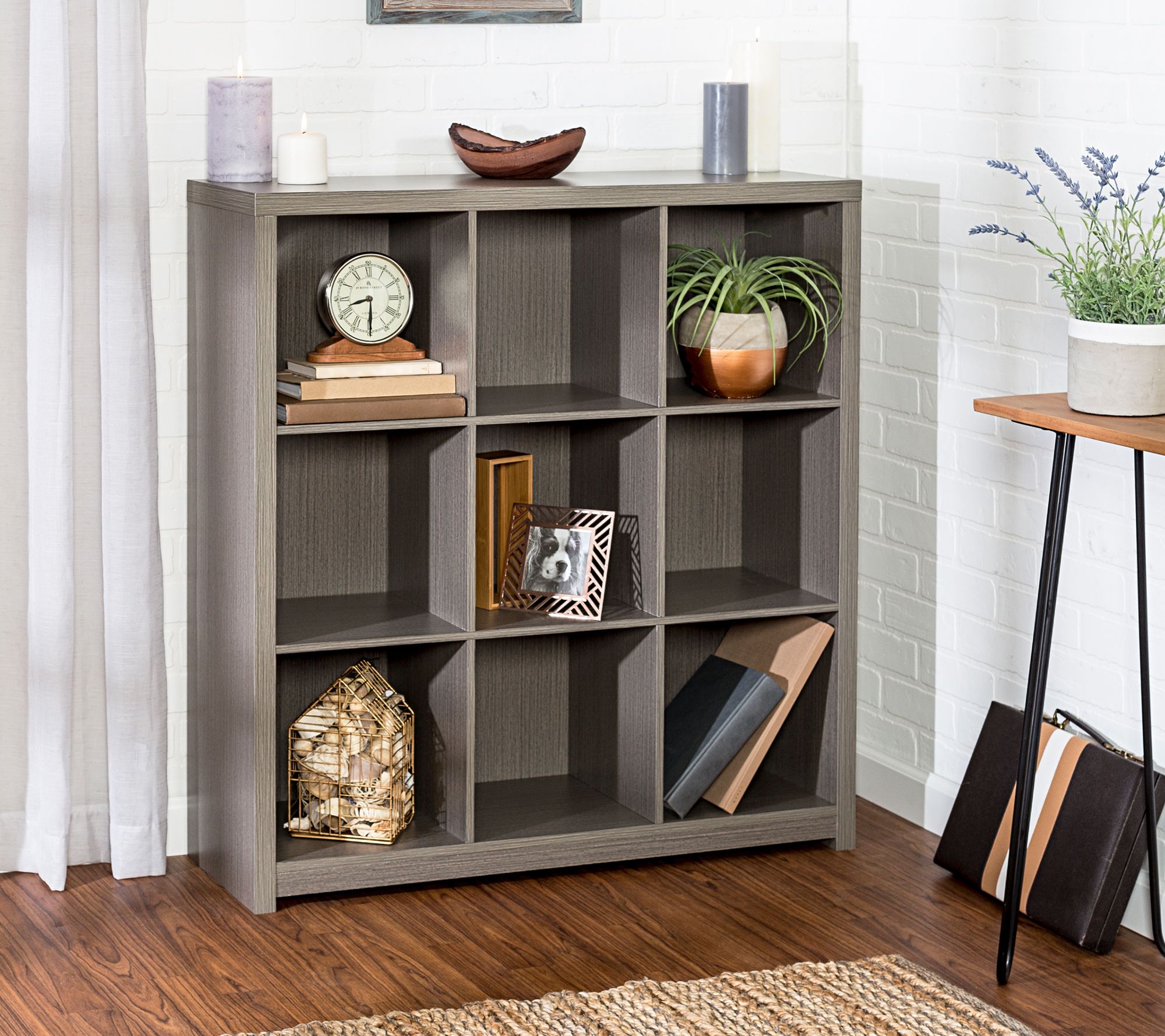 HoneyCanDo 9Cube Laminate Storage Shelf