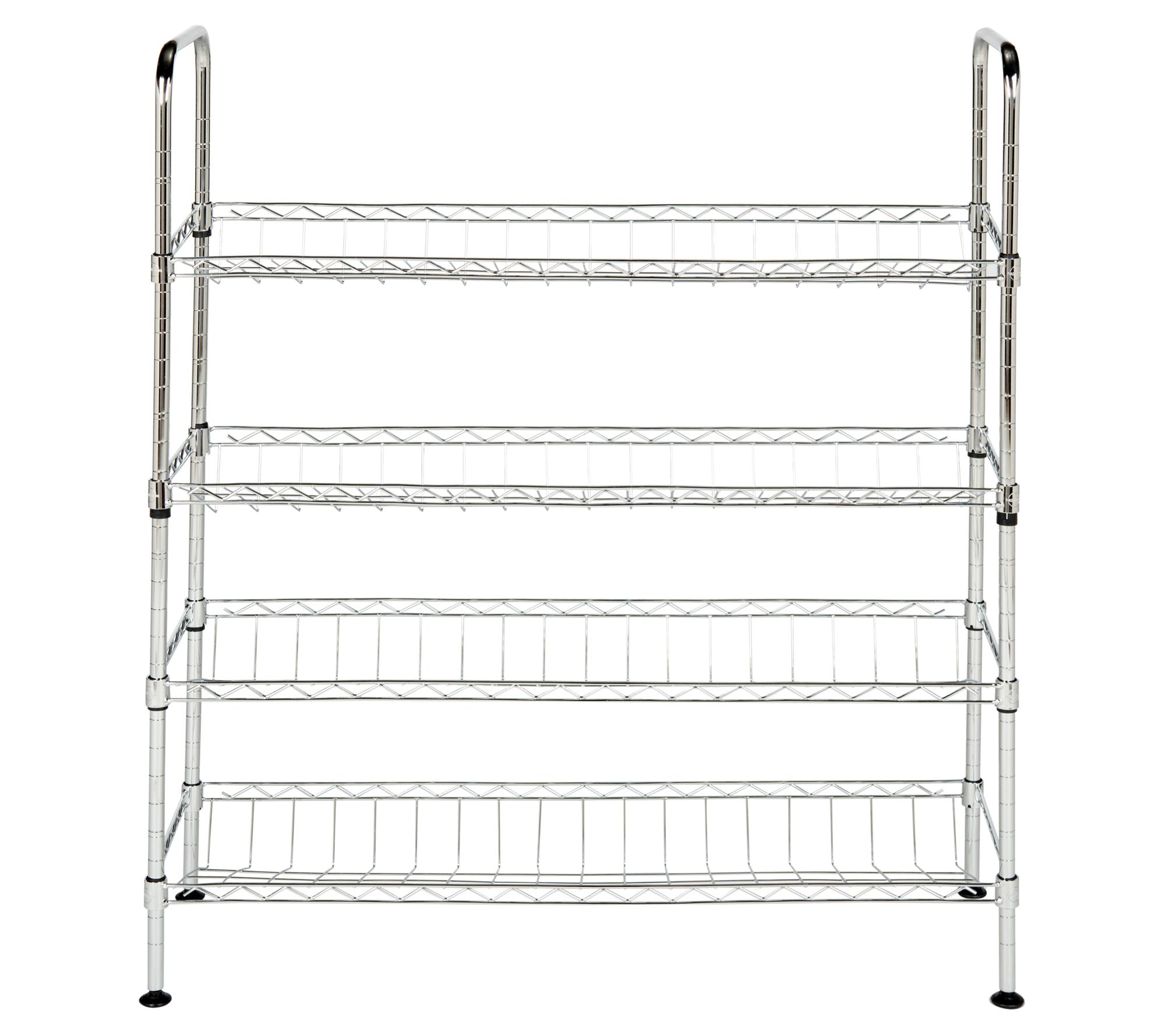 Black 4-Tier Wire Shoe Rack