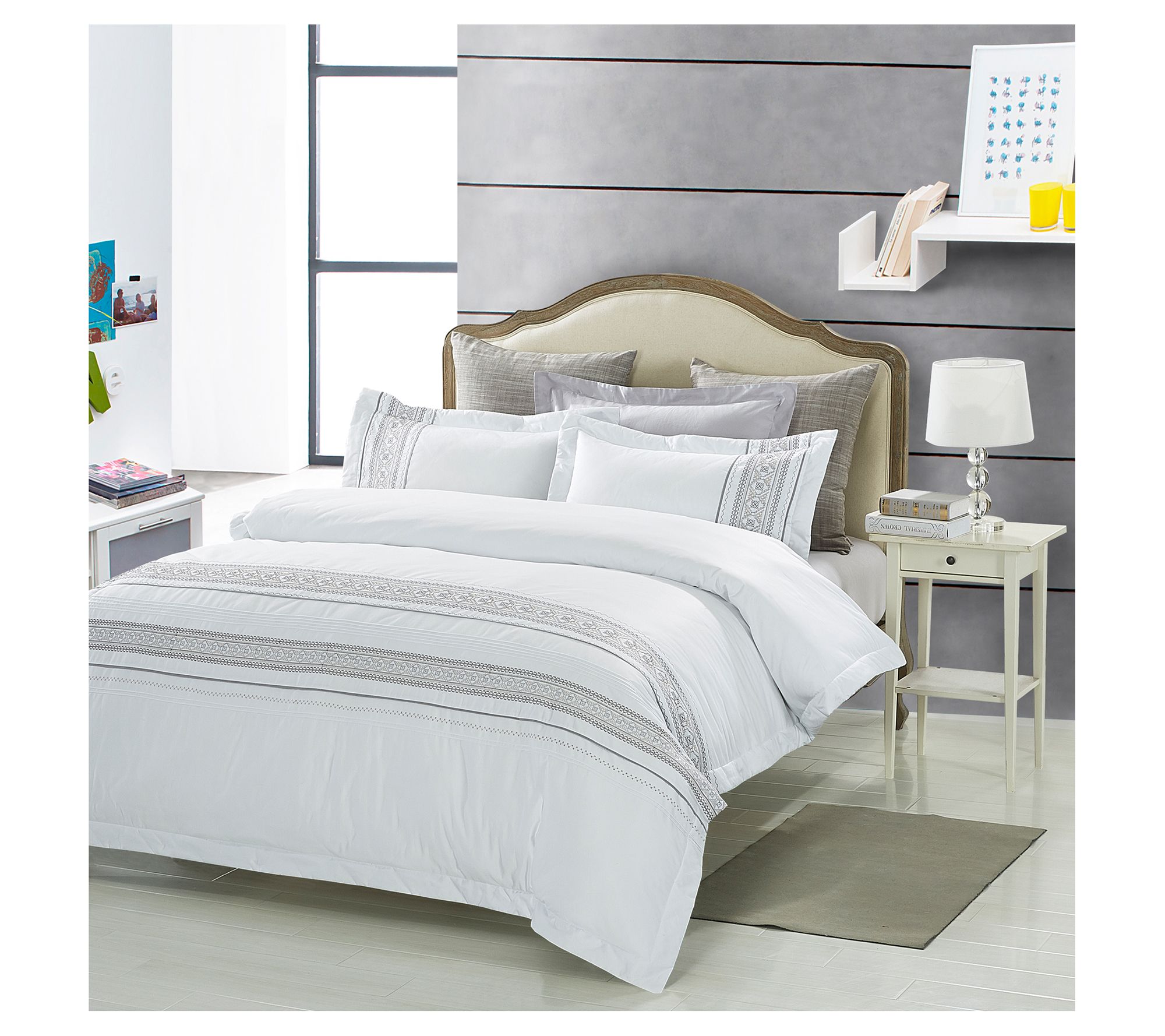 Superior Burlington Cotton 3-Piece Duvet Cover, King/Cal King