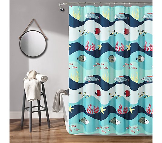 Sea Life 72 X Shower Curtain By, Lush Shower Curtain