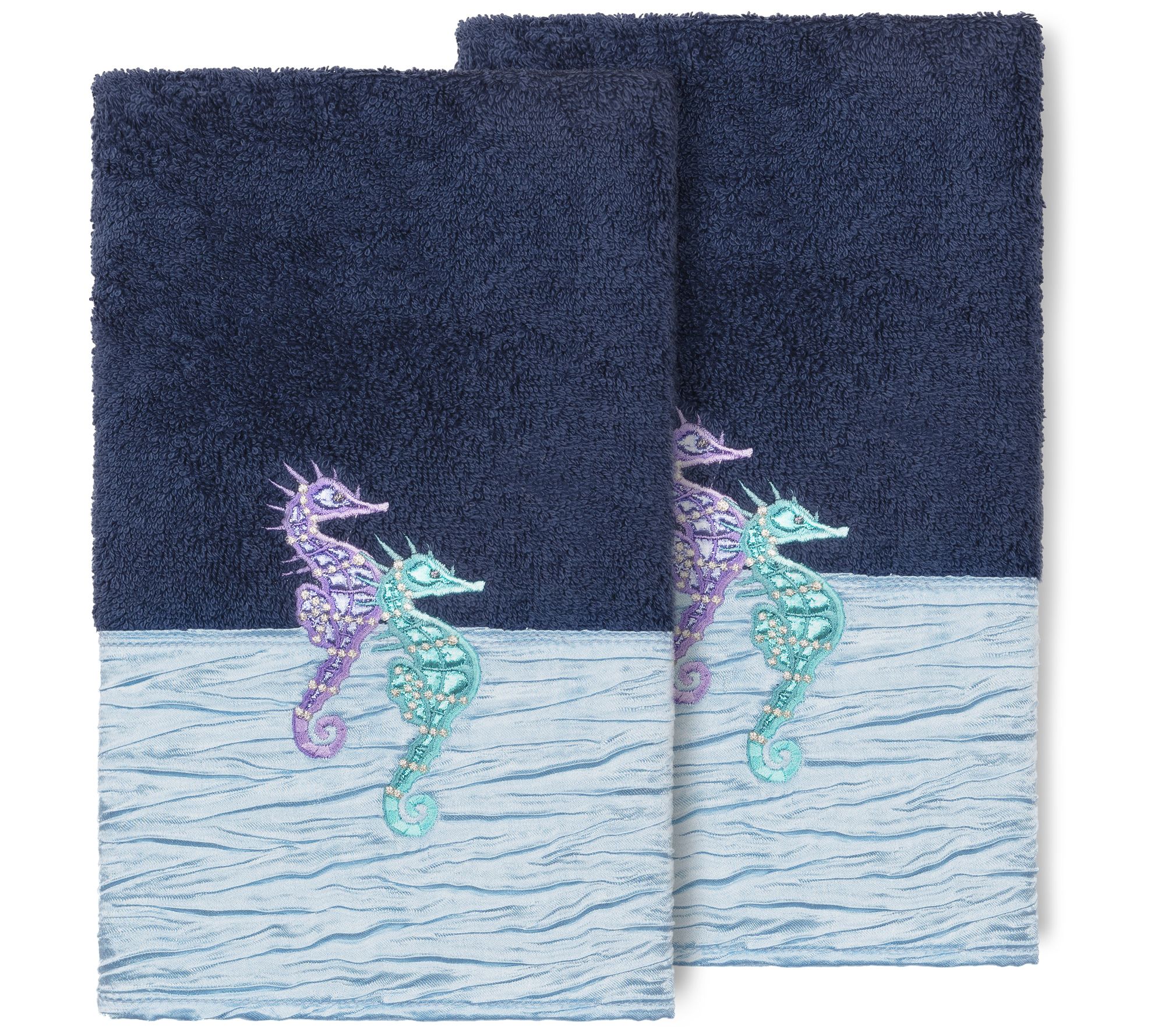 Linum Home Textiles Sofia 2PC Embellished HandTowel Set