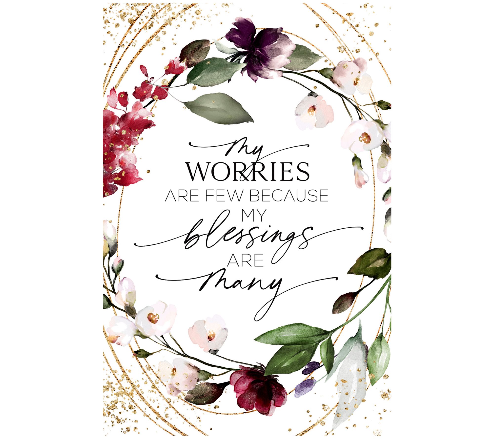 My Worries Are Few Wood Plaque with Easel and Hanger