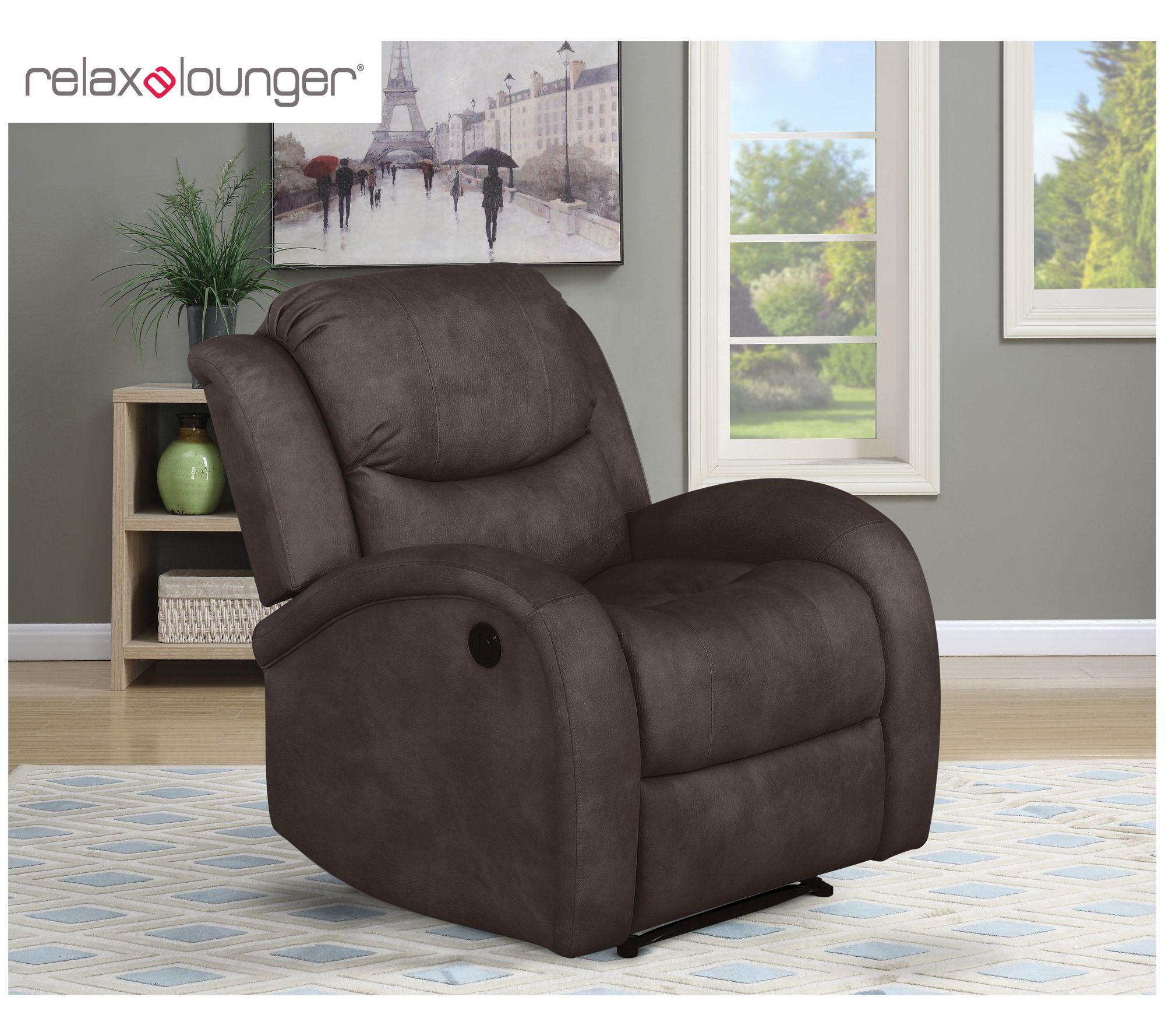 RelaxALounger Noa Power Recliner, UpholsteredFabric
