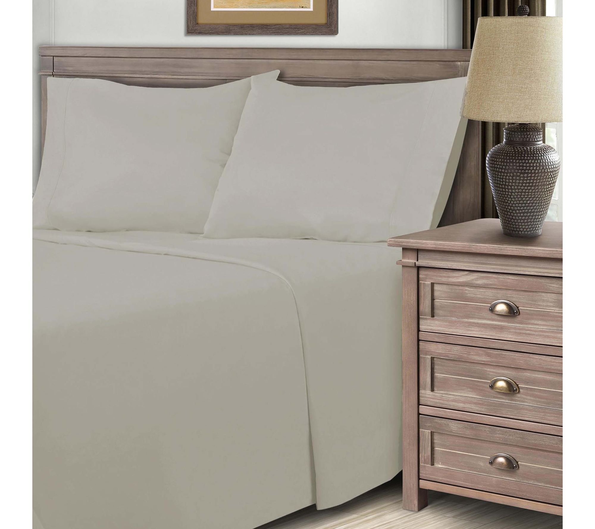 Superior Cotton Blend Solid 600-Thread Count Sheet Set, King