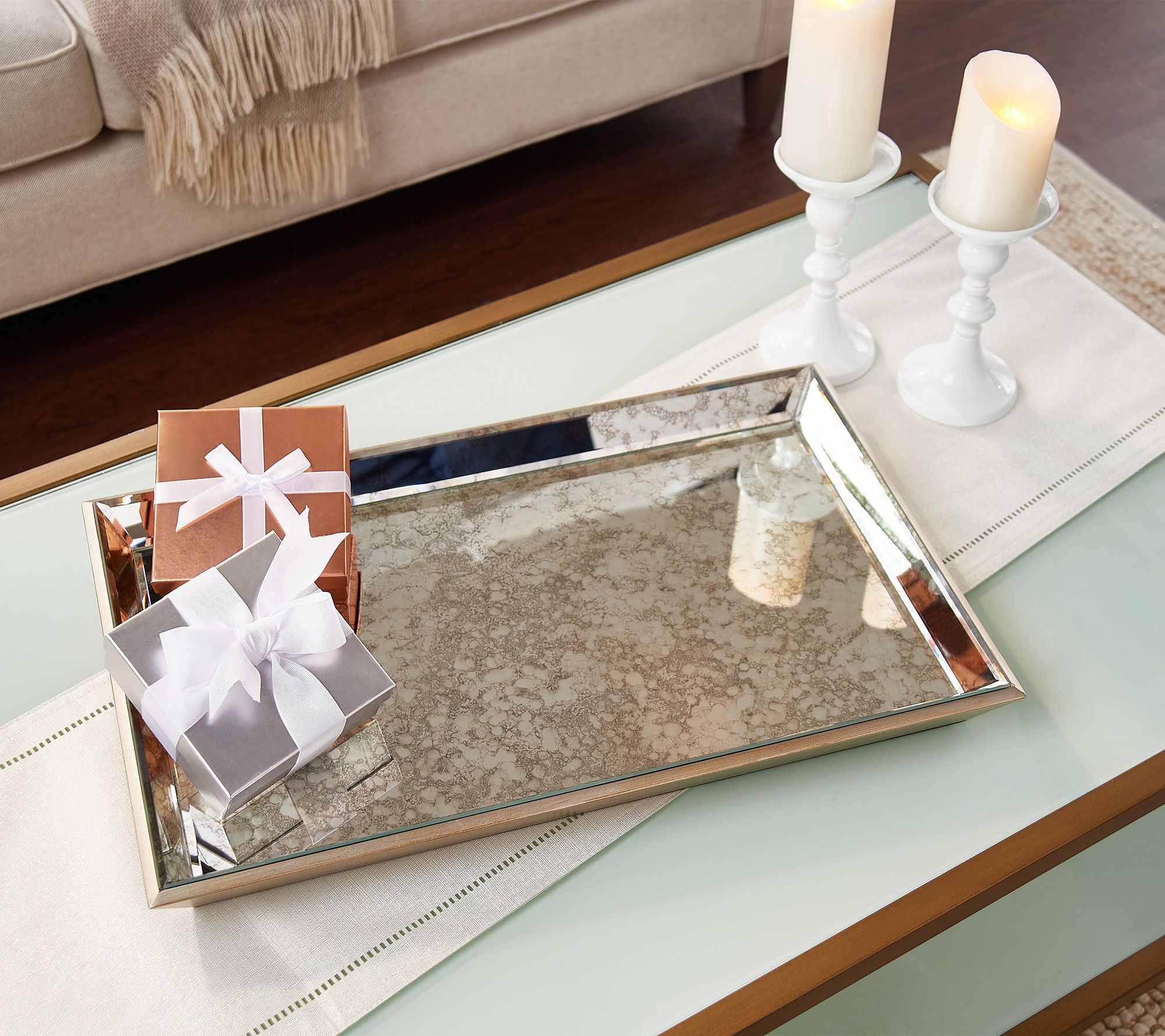 As Is Simply Stunning Mirrored Tray By Janine Graff 4771