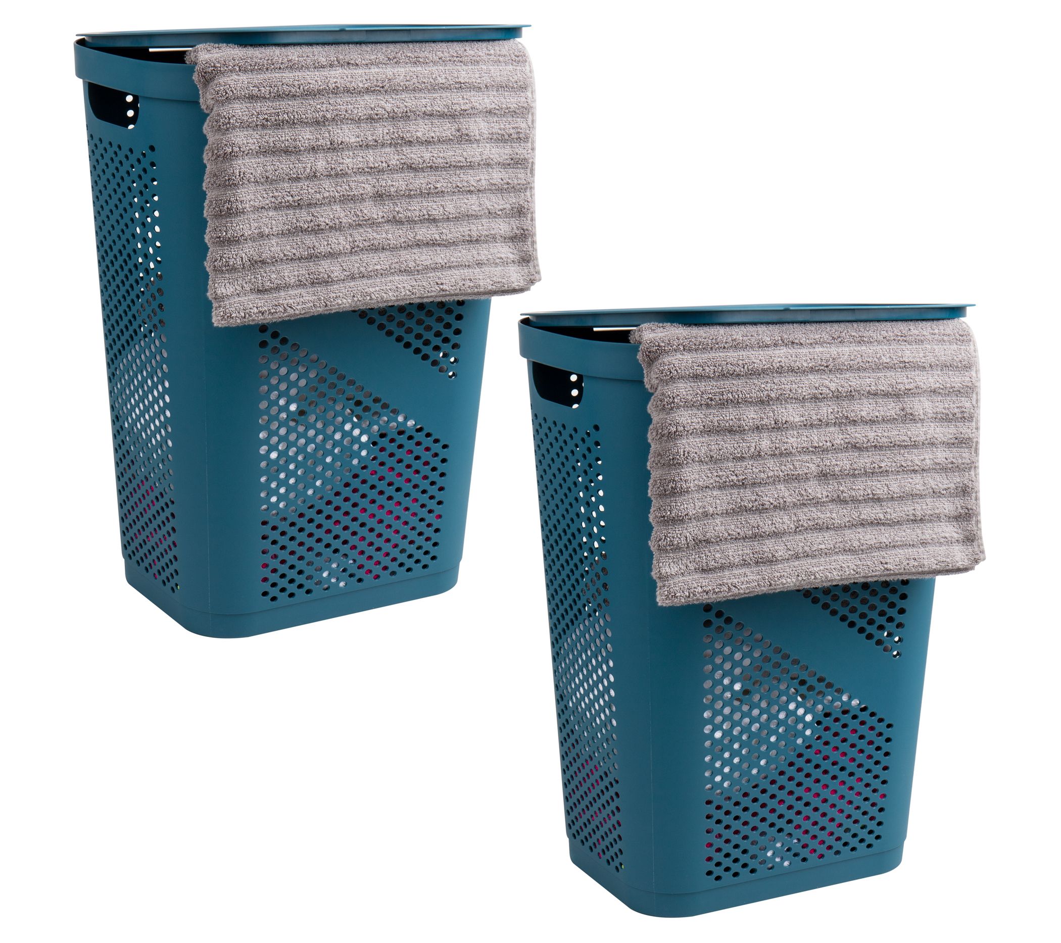 Basket Collection, Slim Laundry Hamper, 60 Lite r (15kg/33lbs)