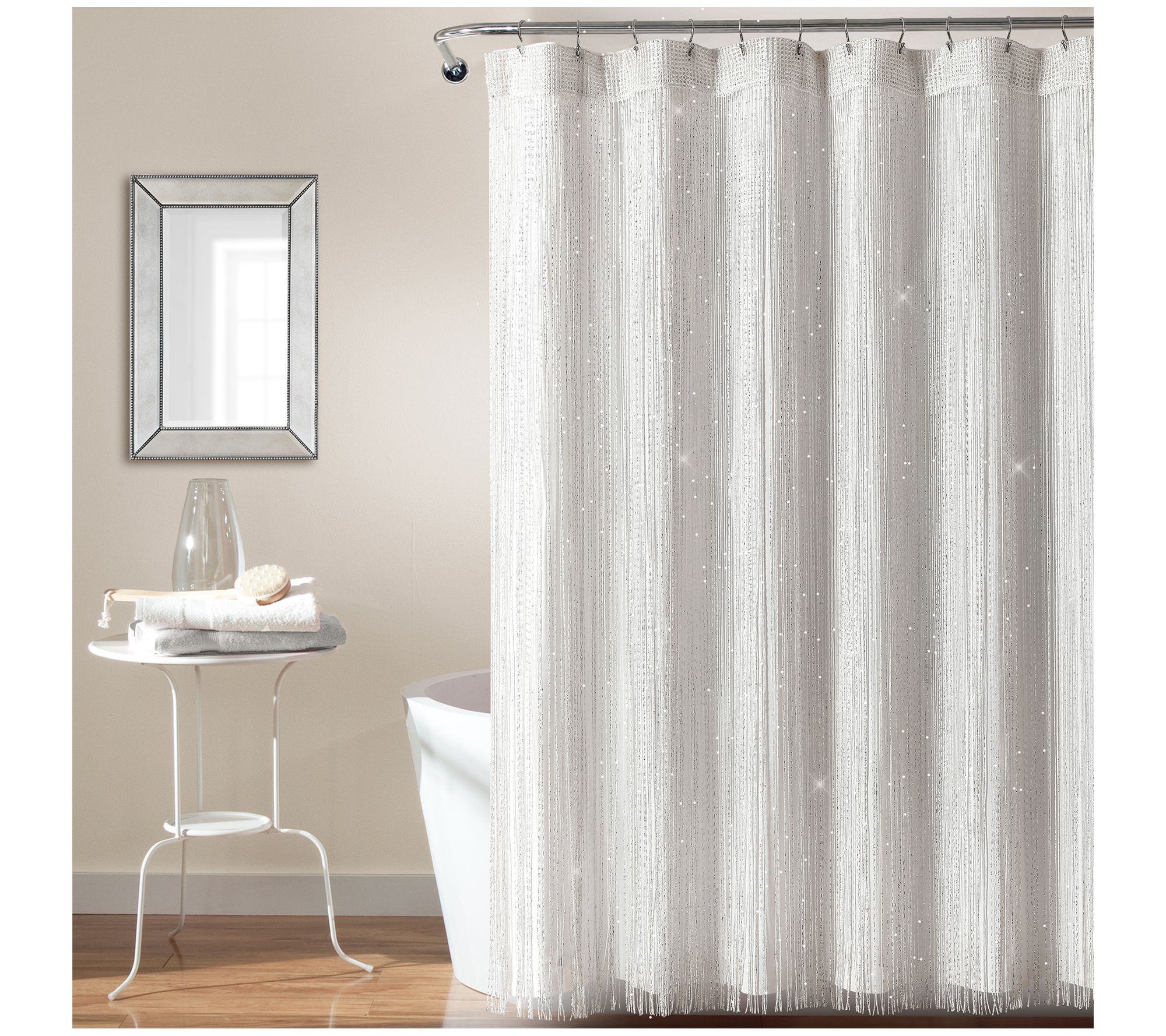 Lush Decor Bayview Shower Curtain White