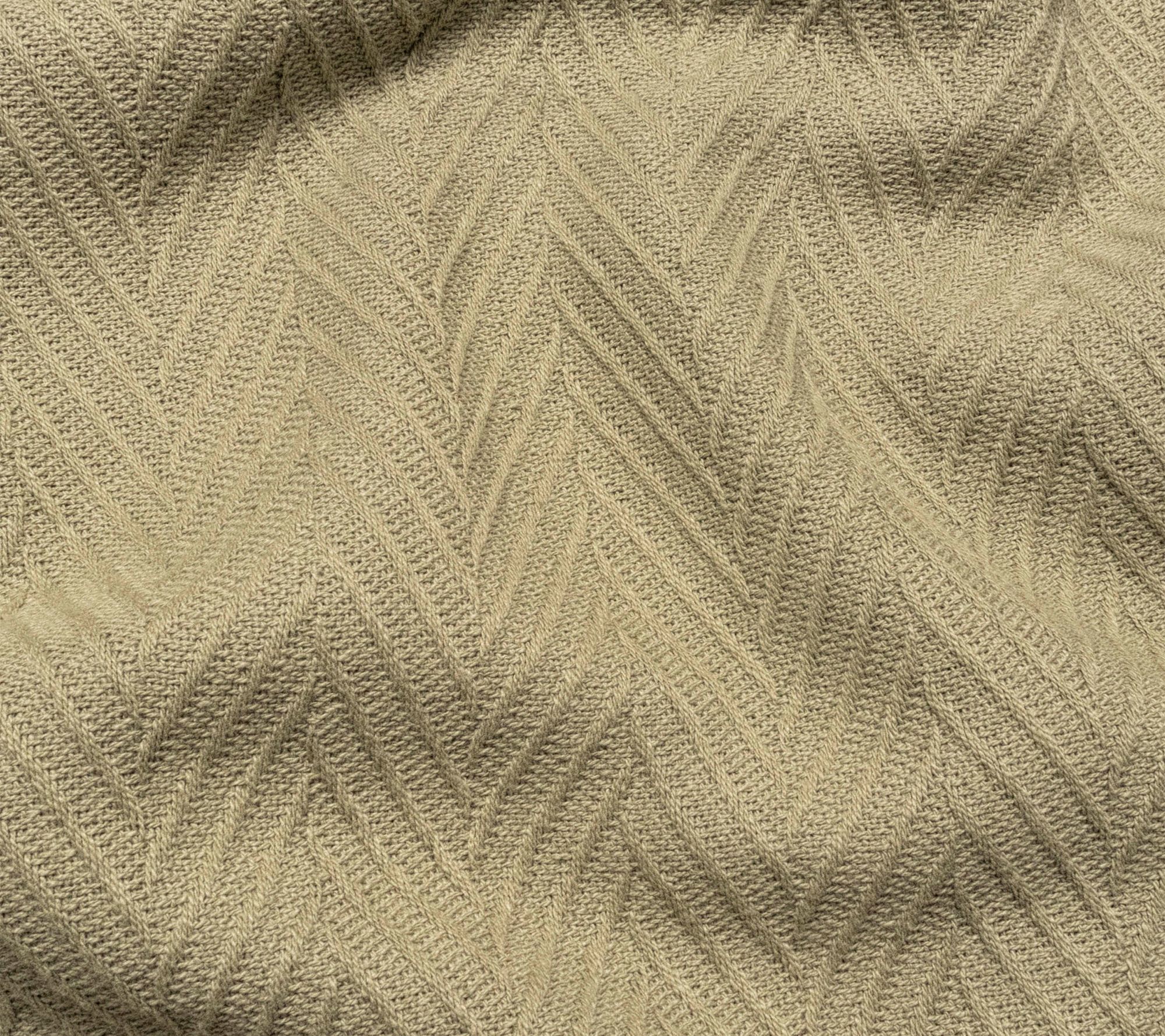 Superior AllSeason Chevron Cotton Blanket, California King