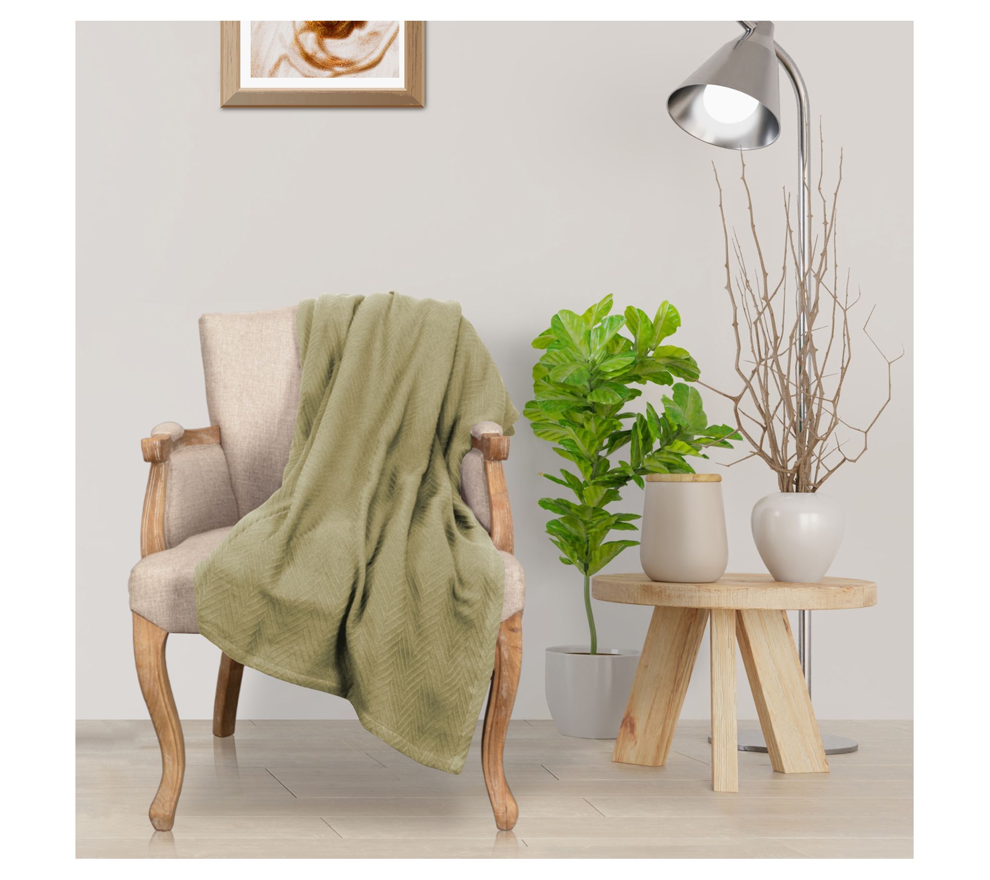 Superior All-Se ason Chevron Co tton Blanket, C alifornia King
