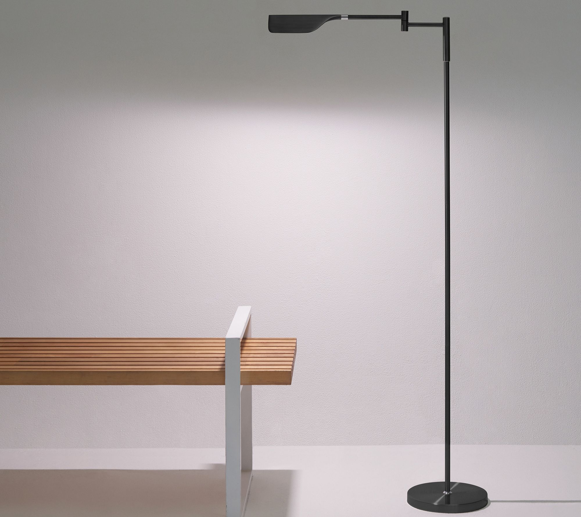 Brightech Leaf 53 in. LED Swing Arm Floor Lamp