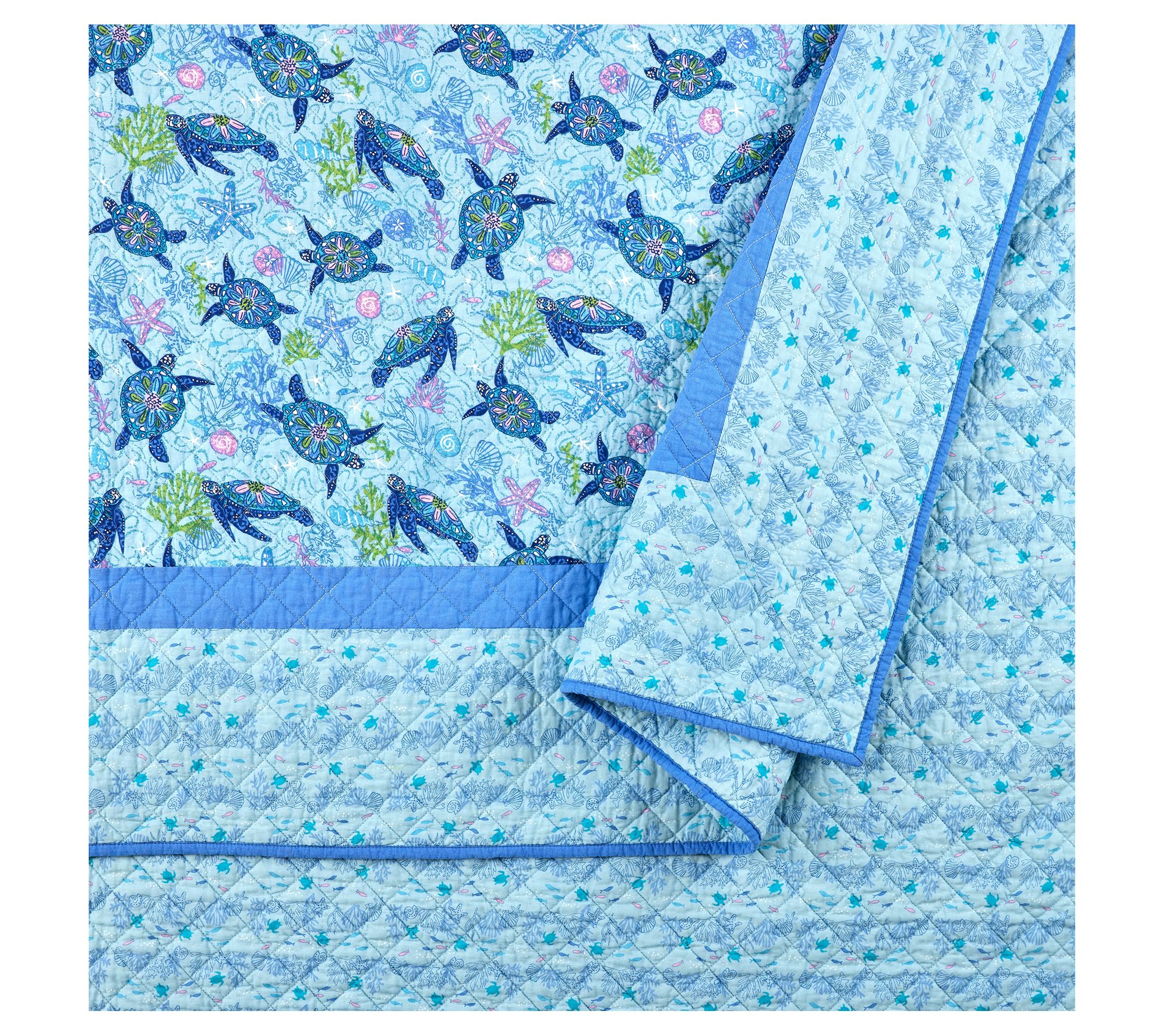Vera Bradley Turtle Dream 3pc Full/Queen Quilt Set
