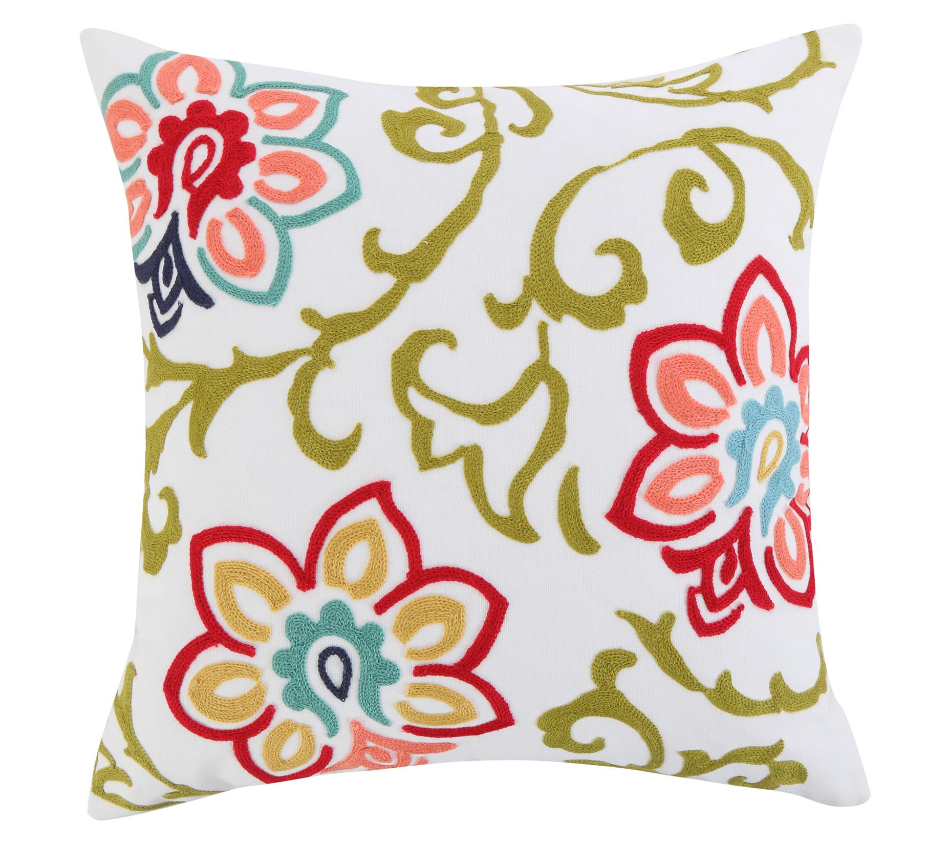 Levtex Home Clementine Embroidered Floral Decortive Pillow