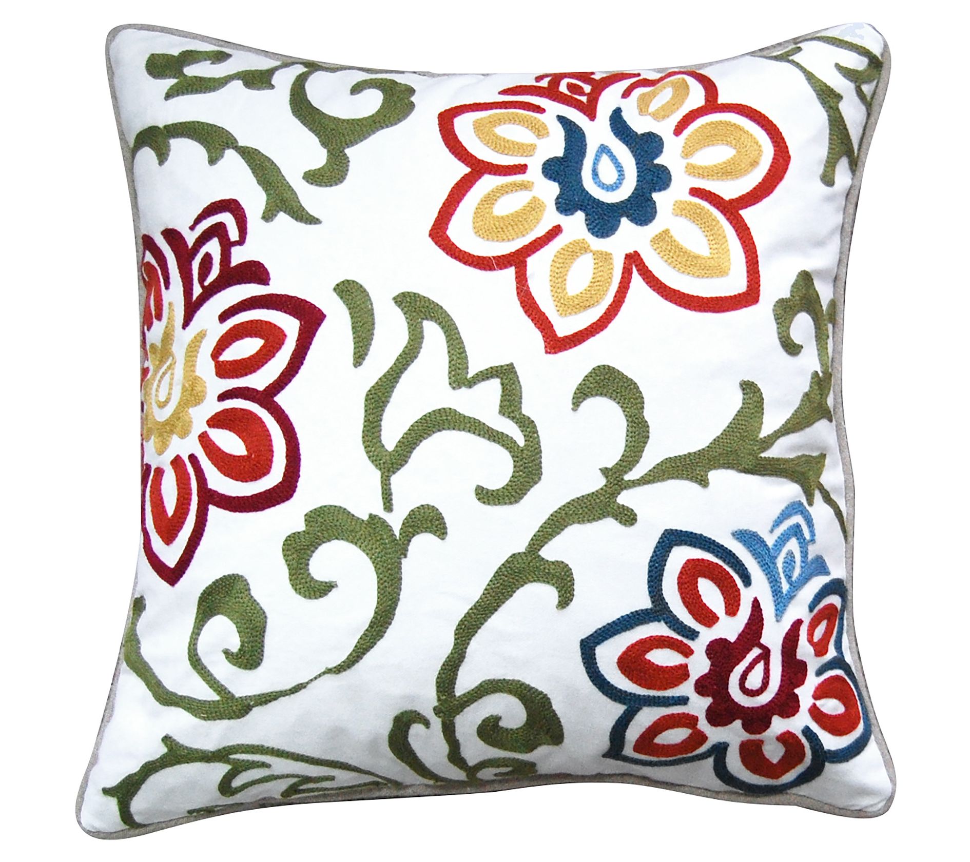 Levtex Home Clementine Embroidered Floral Decortive Pillow