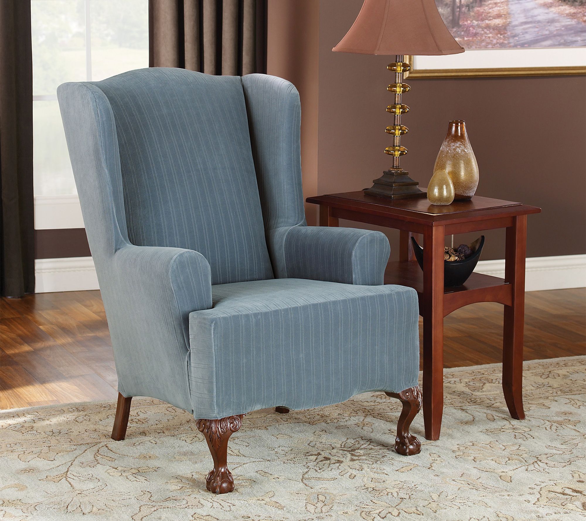 Surefit wing chair online cover