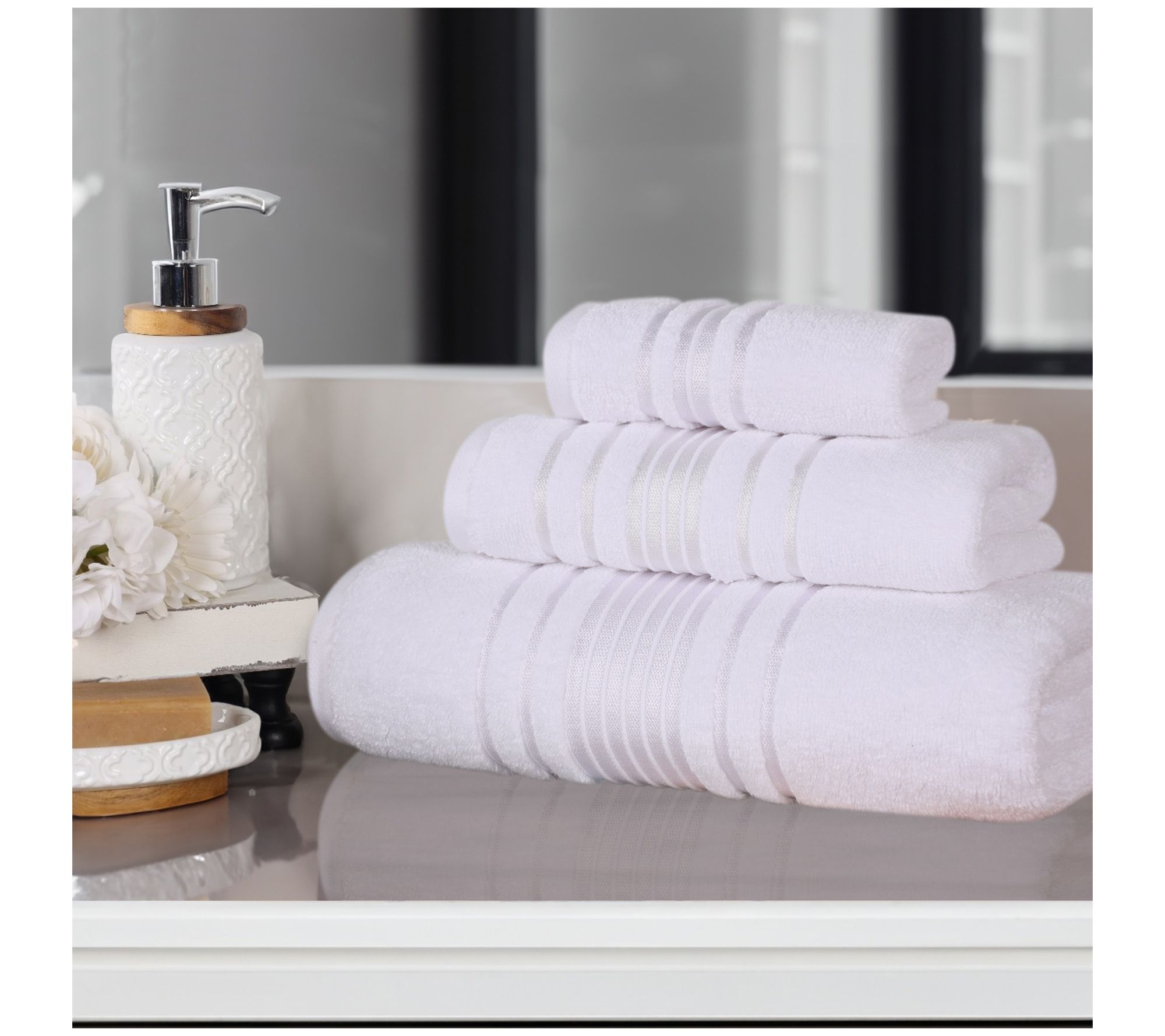 Superior 3pc Sadie Zero Twist Cotton Absorbentowel Set