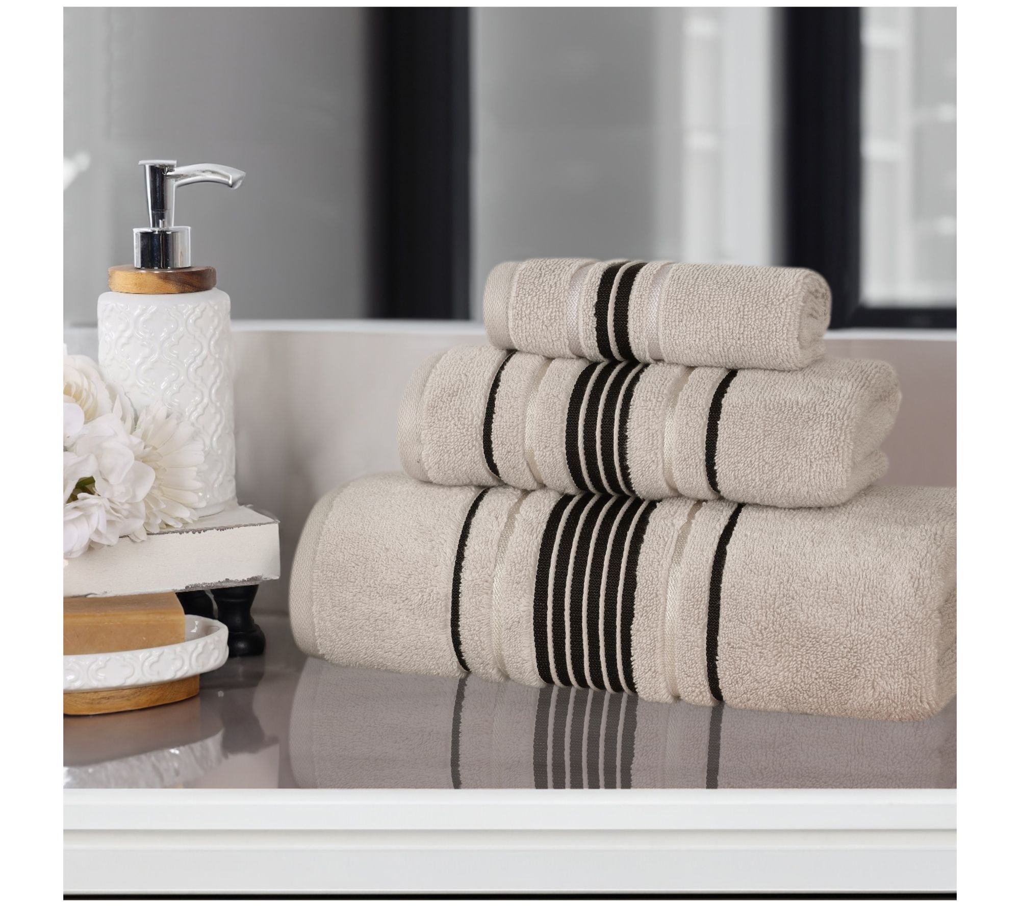 Superior 3pc Sadie Zero Twist Cotton Absorbentowel Set