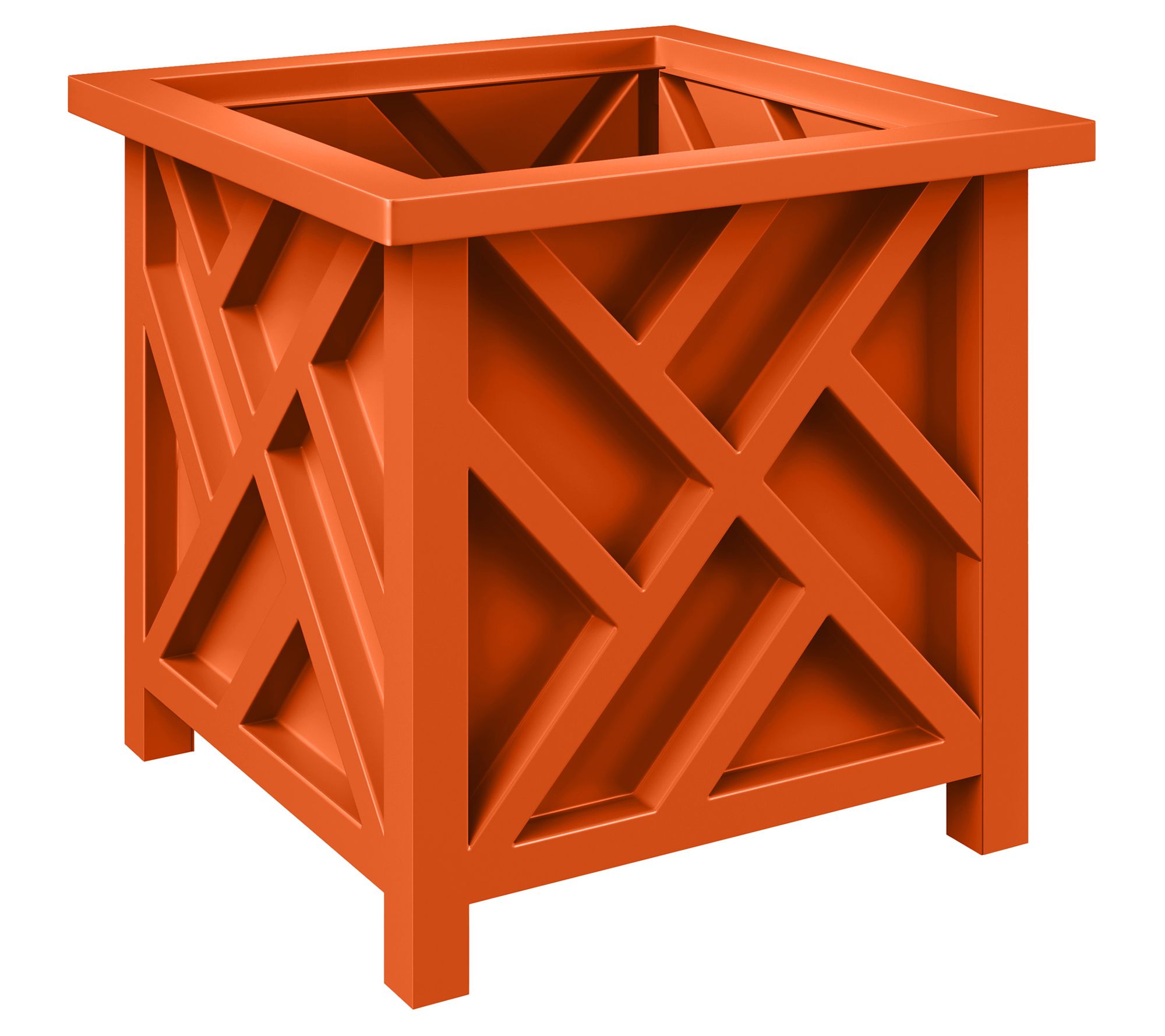 Pure Garden Set of 2 Lattice Design 15.5"  Planter Boxes