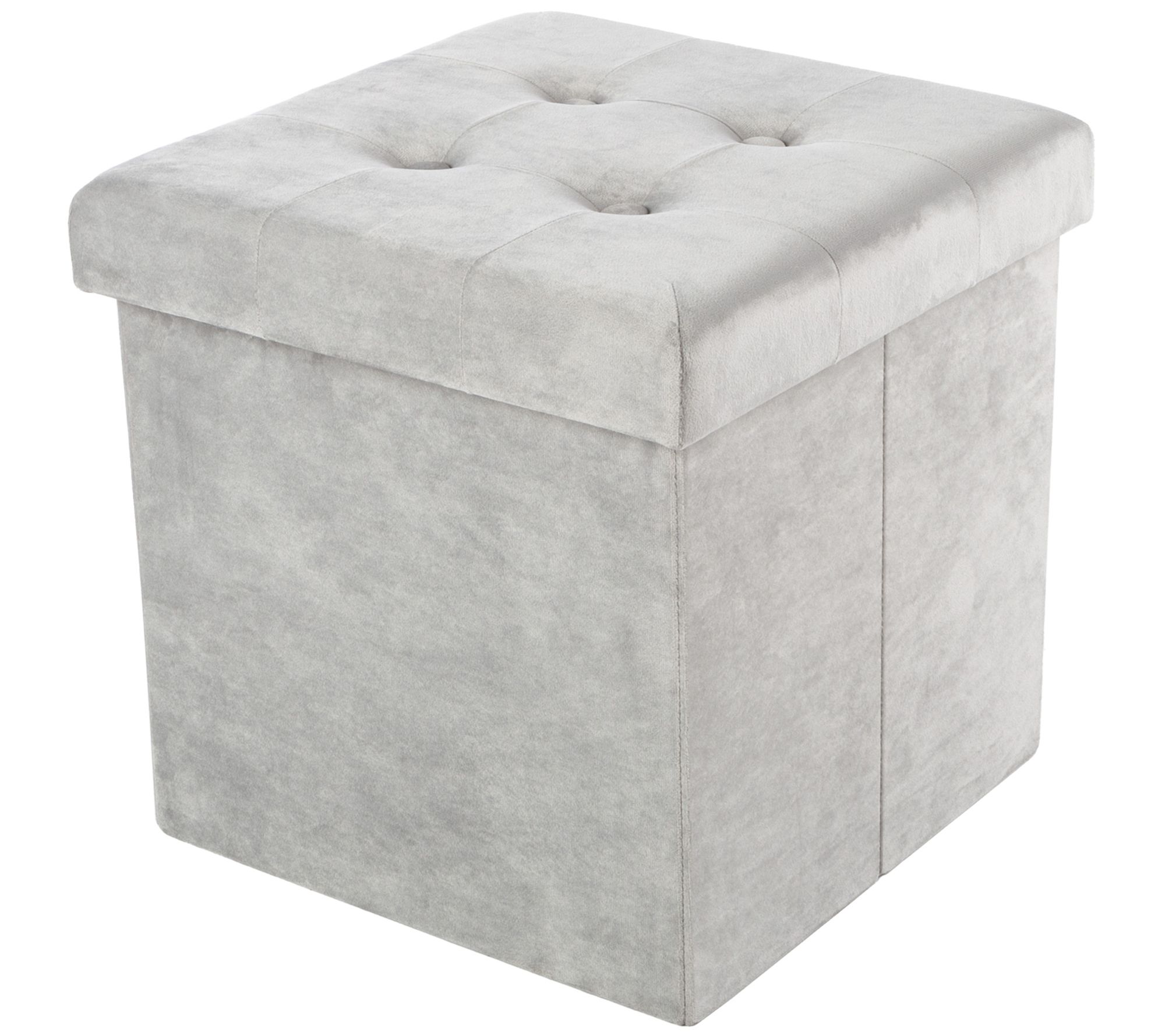 Lavish Home Storage Ottoman Velvet Tufted Footrest, Chest