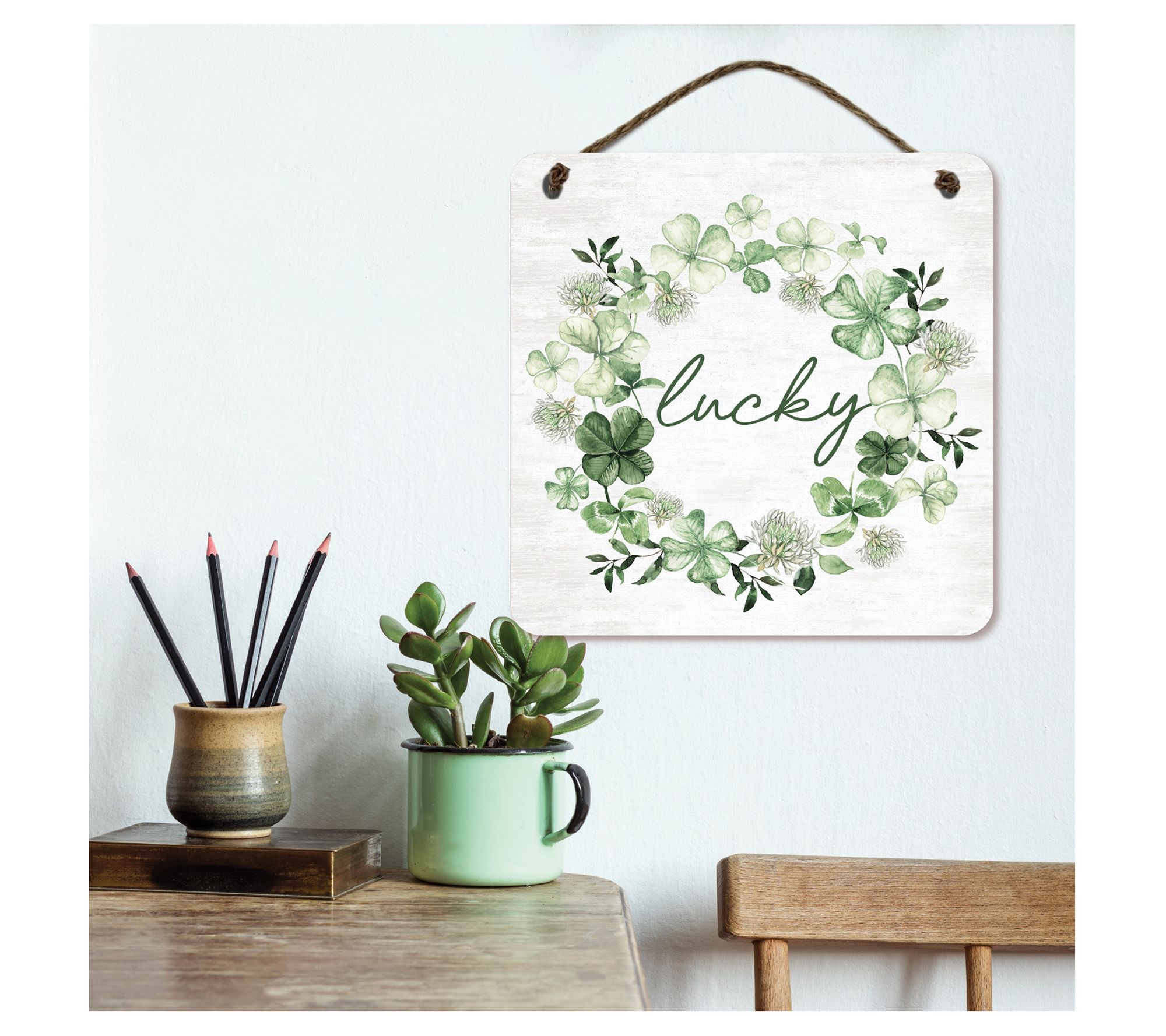 Courtside Market St. Patrick's Day Lucky 16x16 Hanging Sign