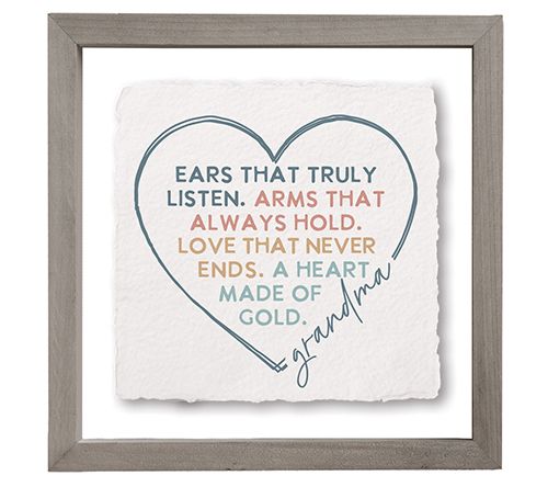 Sincere Surroundings 10" Ears Listen Heart Floating Frame Art