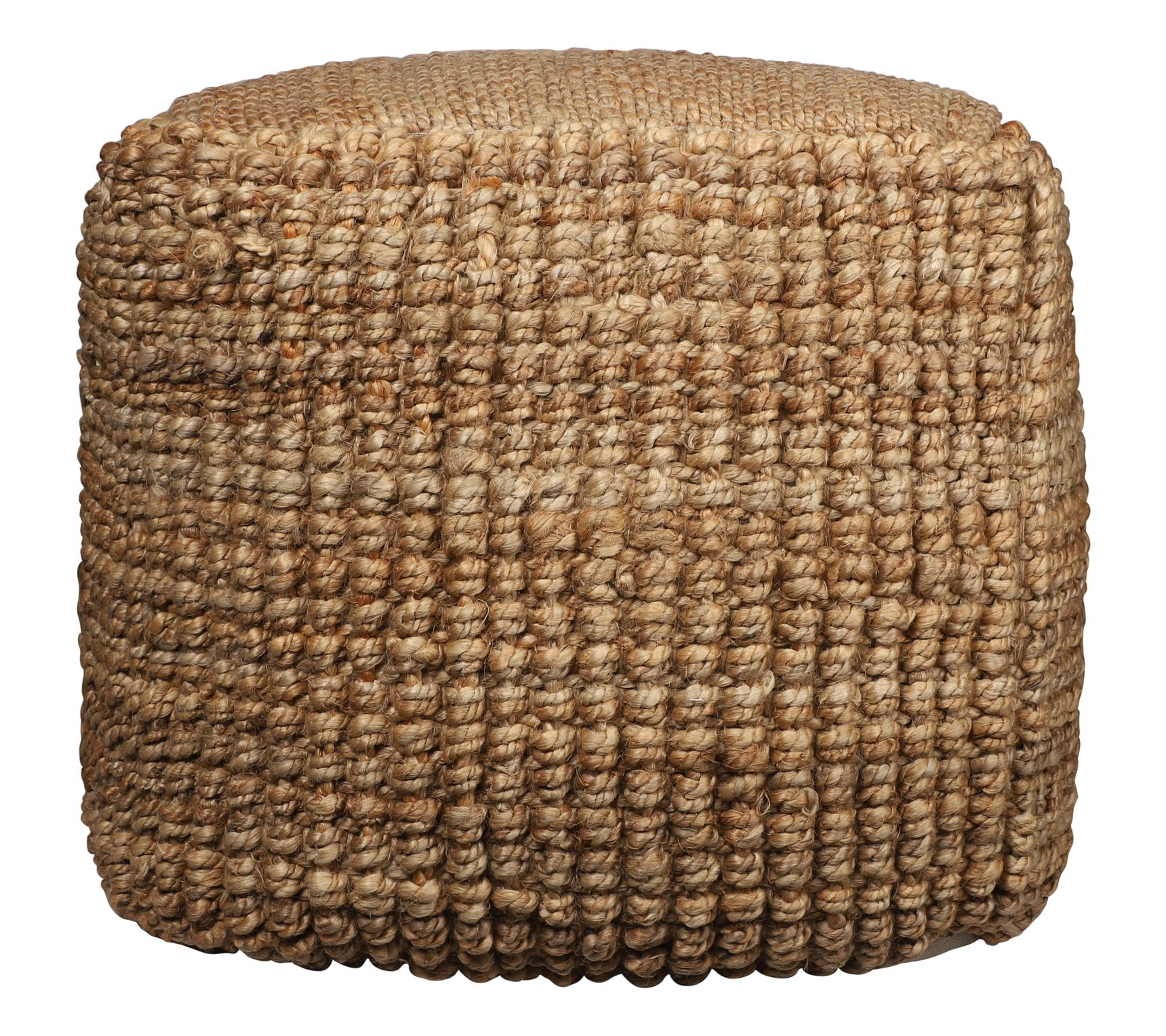 Ox Bay Farmhouse Solid Indoor Hand-Made Pouf Ottoman
