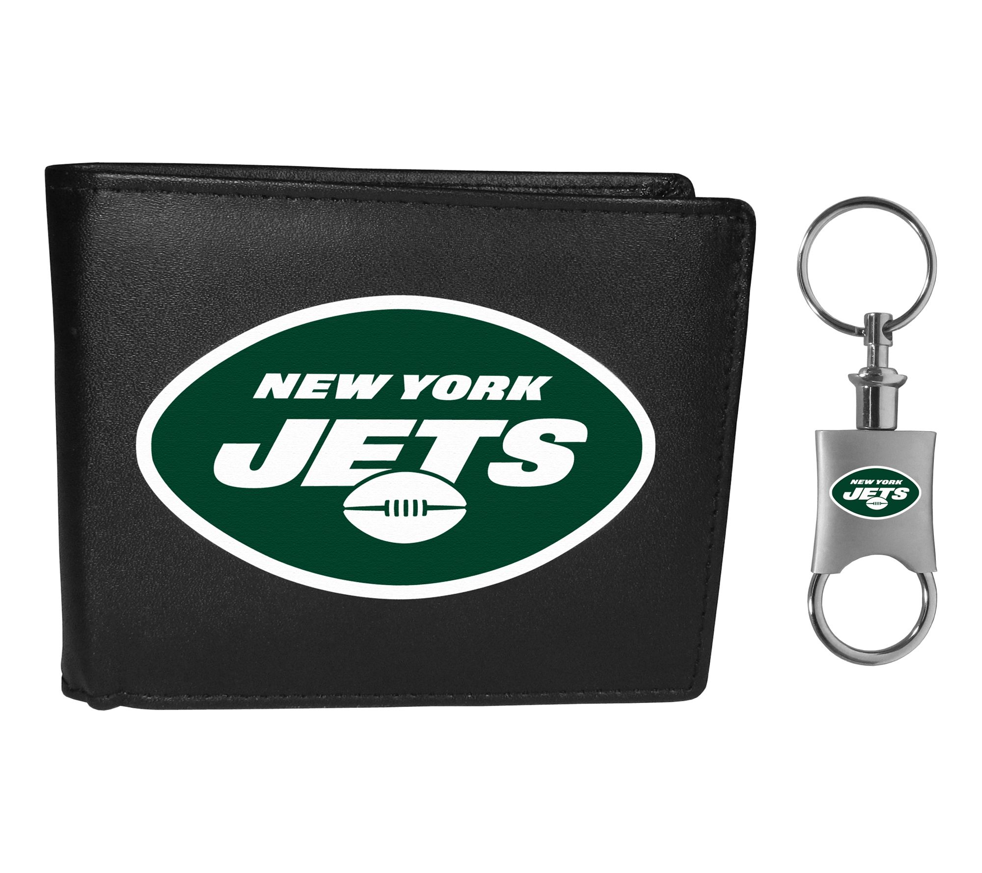 Siskiyou Sports NFL Leather Bi -Fold Wallet & Valet Key Chain