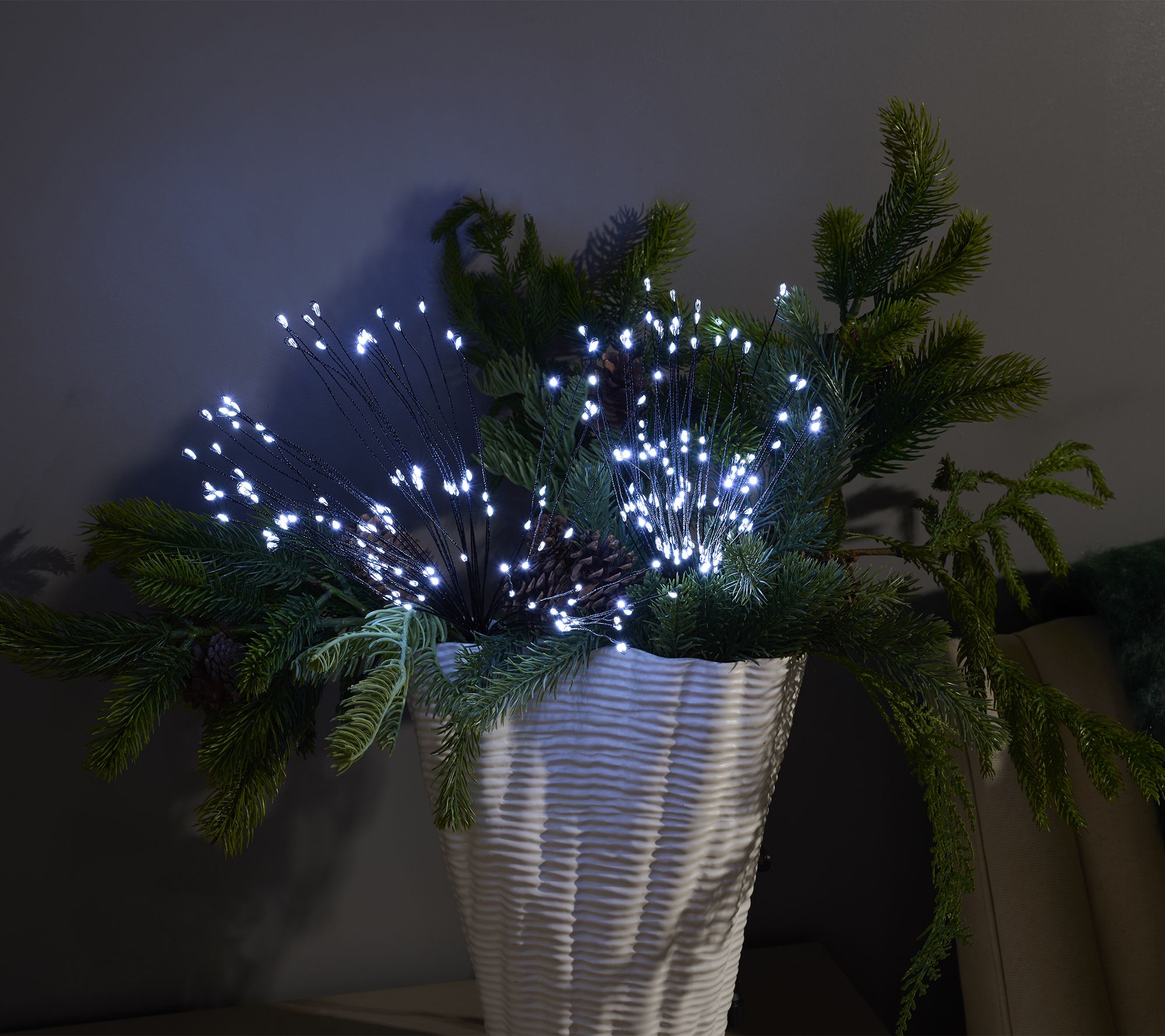 "As Is" Bethlehem Lights (2) Star Bursts w/Remote - Black Wire