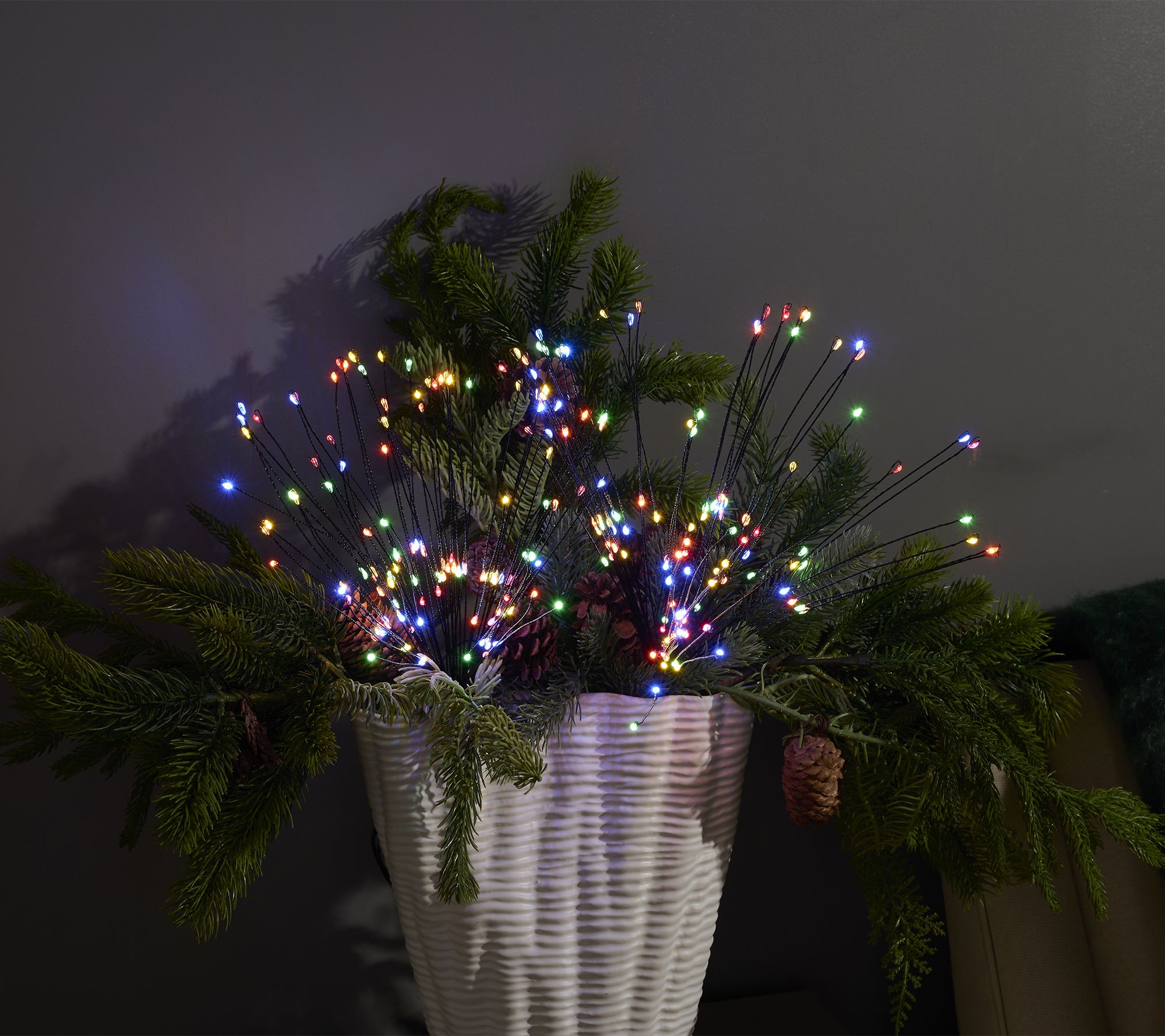 "As Is" Bethlehem Lights (2) Star Bursts w/Remote - Black Wire