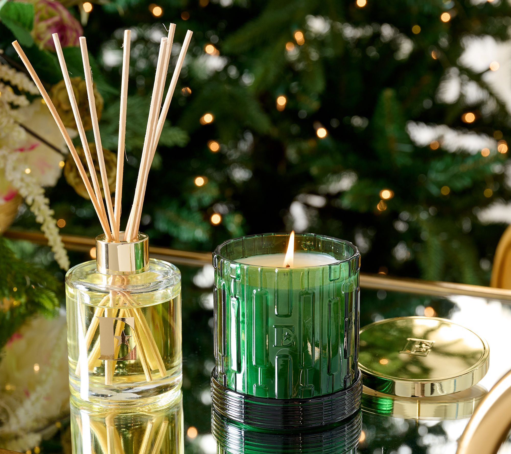 "As Is" Elton John x Slatkin + Co. Woodside 8oz Candle & Reed Set