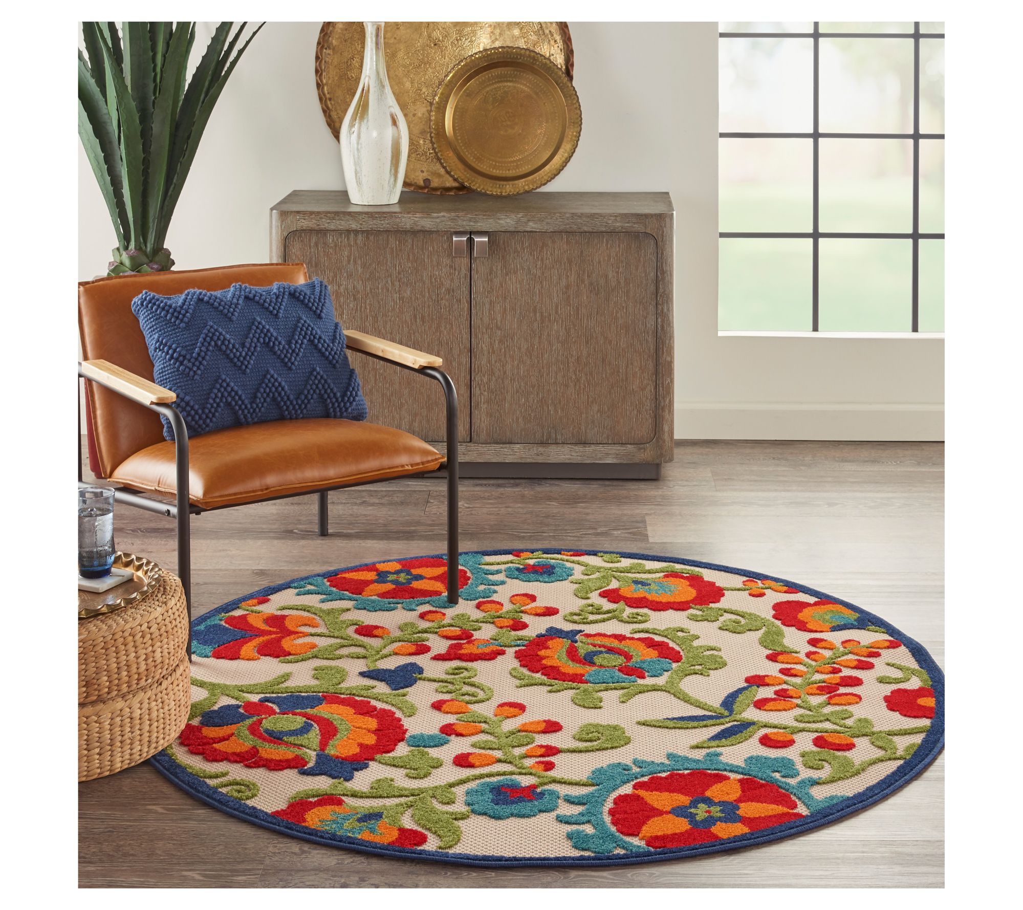 Nourison Aloha Farmhouse 4' x Round Rug