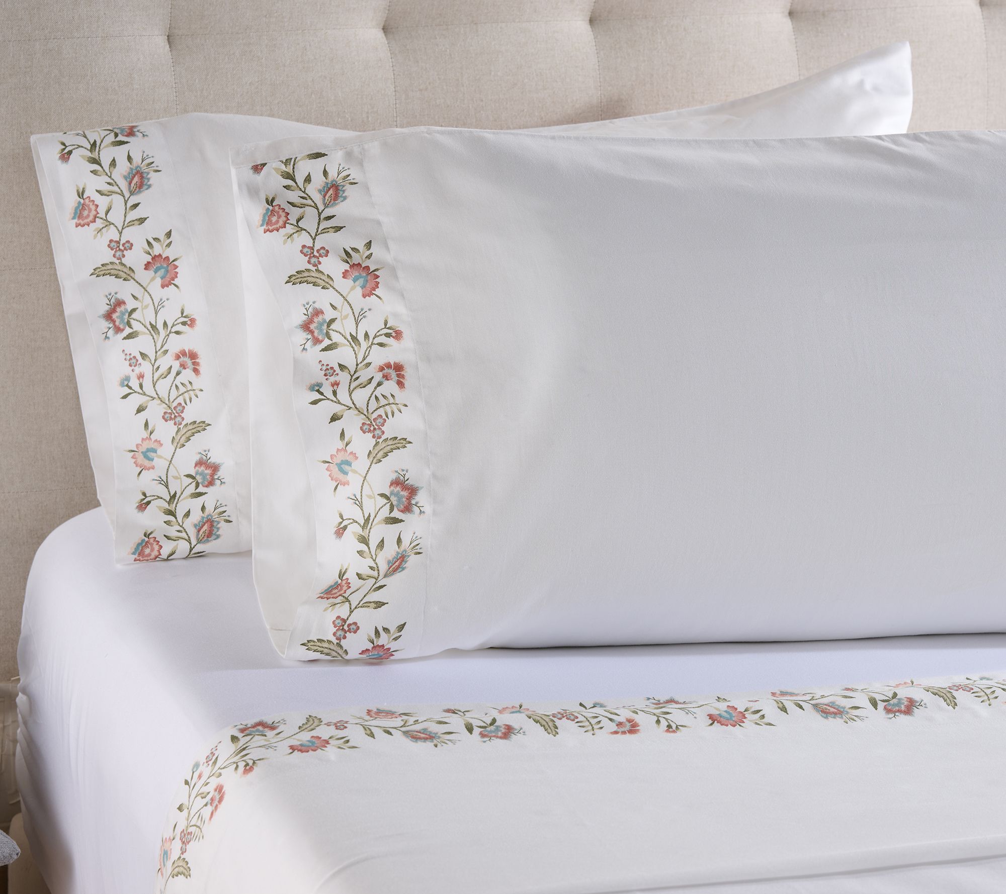 Waverly 4-Piece 300TC  Cotton Sateen Sheet Set- Twin