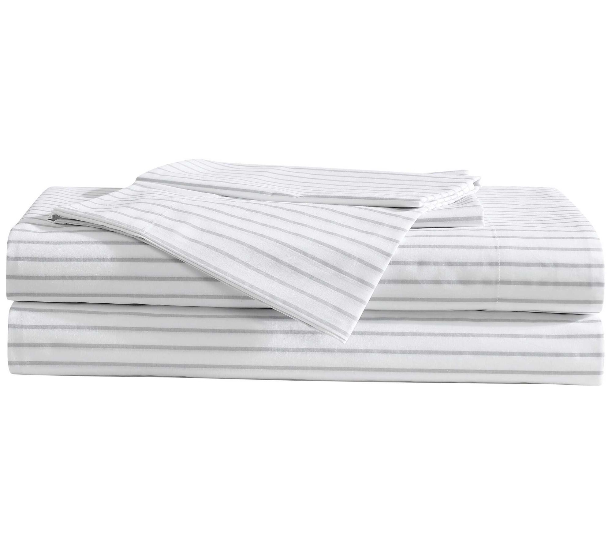 Eddie Bauer Arden Stripe Grey-White Twin SheetSet