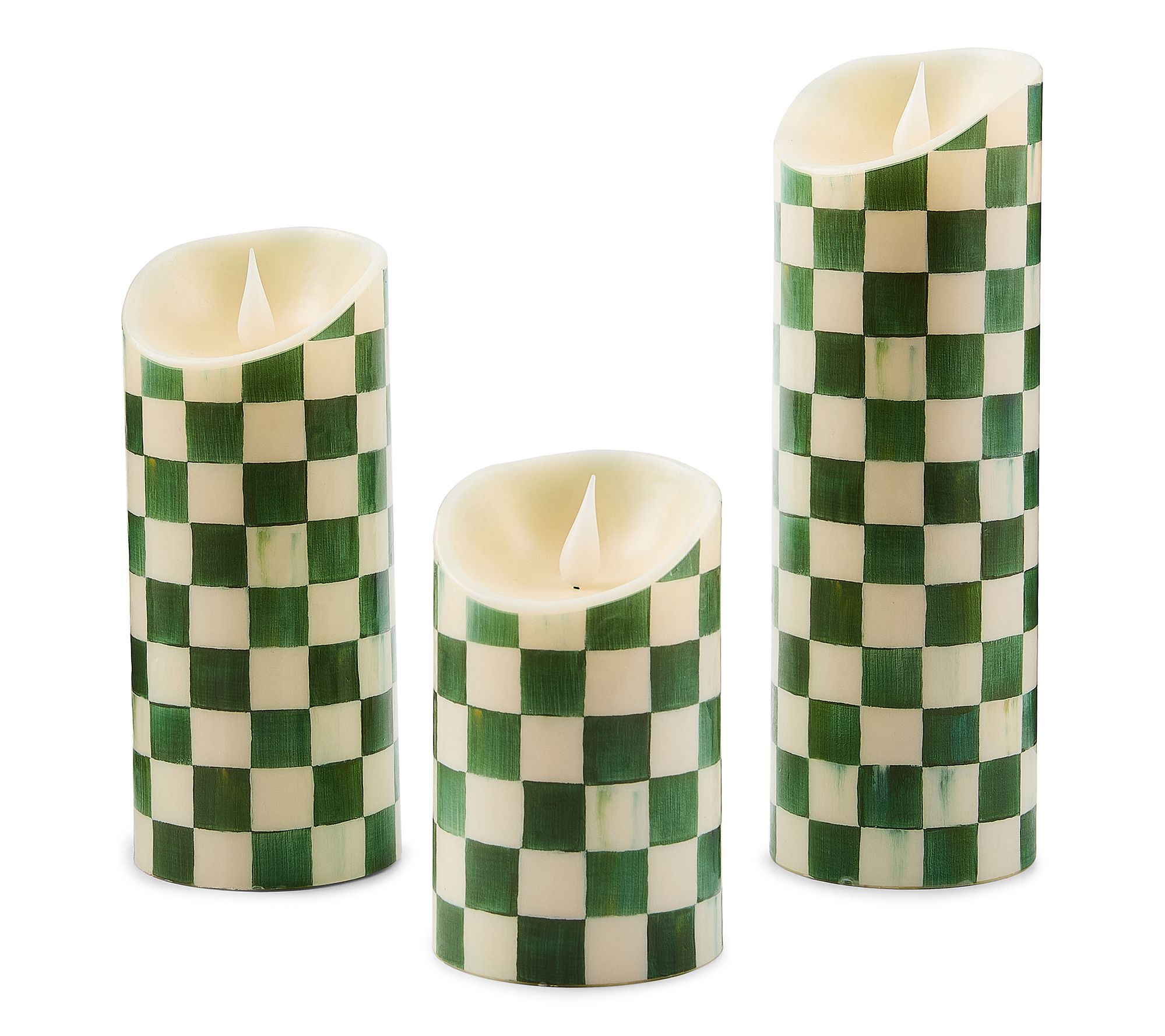 MacKenzie-Childs Flameless Candles, Set of 3
