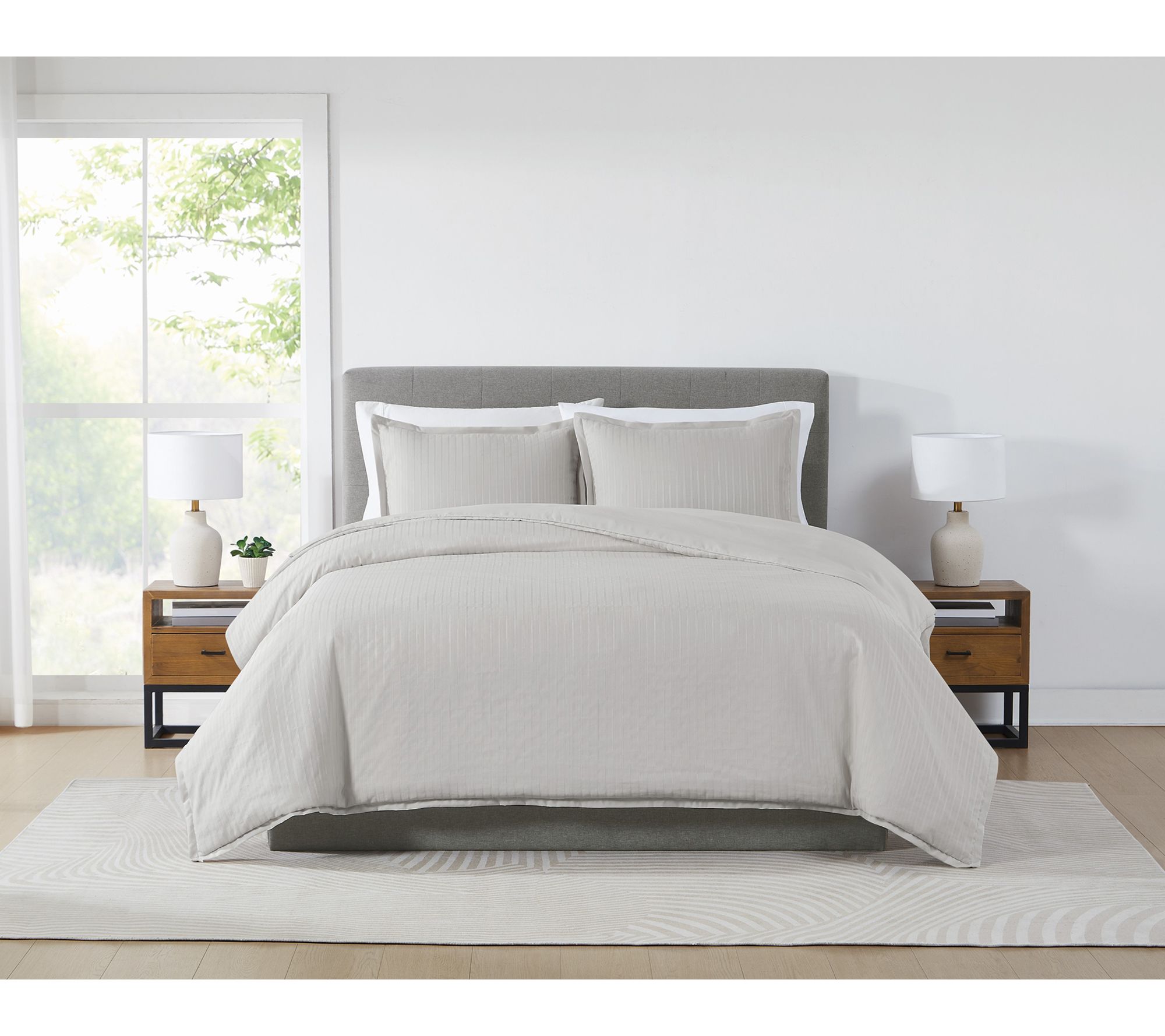 Royal Velvet Olivia Stripe Full/Queen Duvet Set