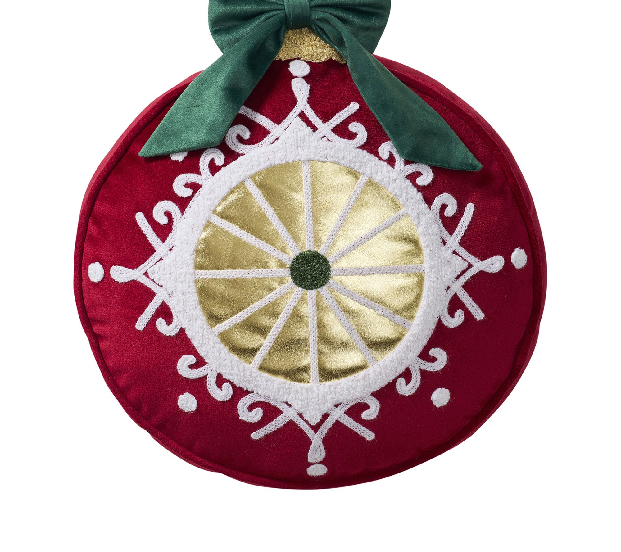 Hallmark 12" x 13" Red Ornament Shaped HolidayDec Pillow