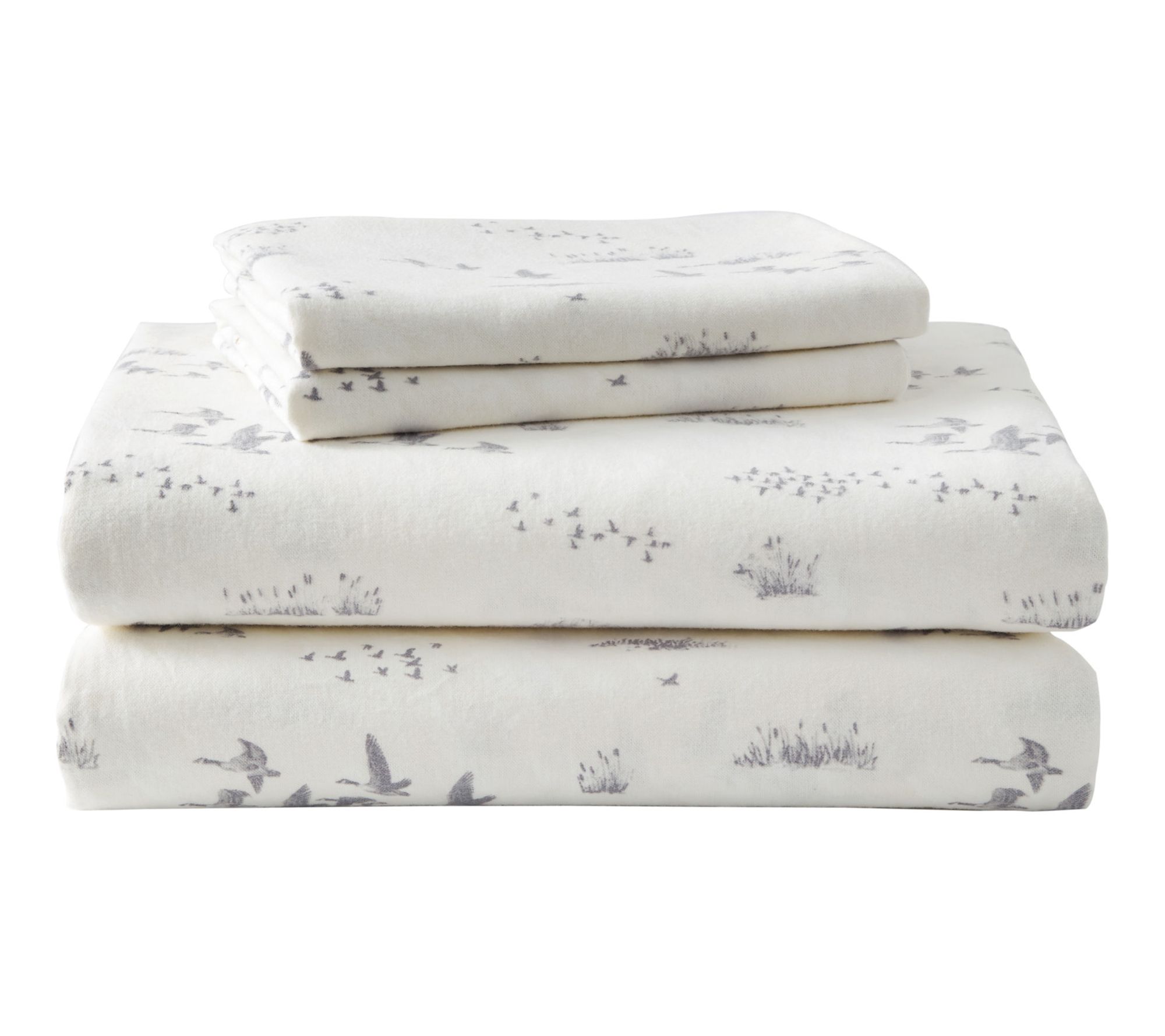 Eddie Bauer Geese Meadow Beige Cotton Twin Sheet Set
